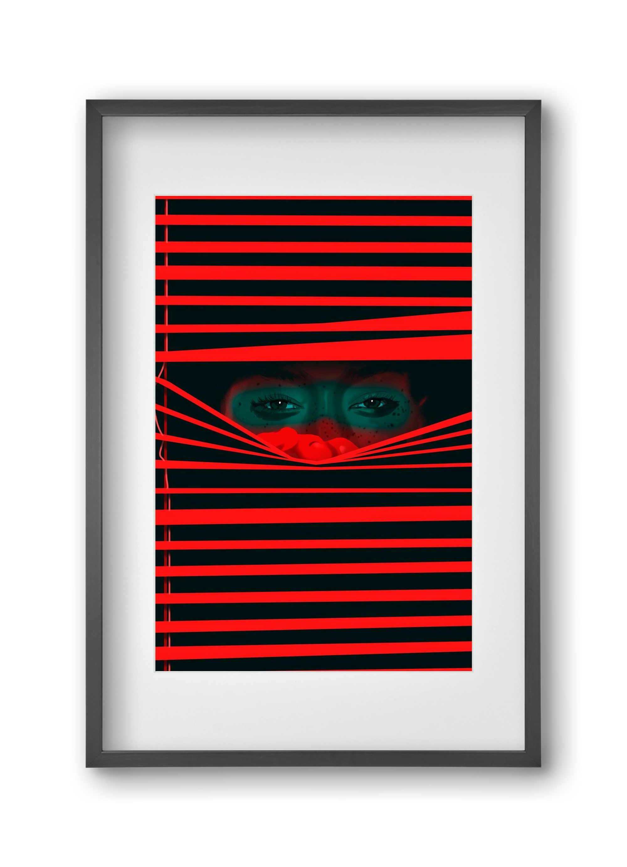 Late guest, 30x45 cm (20x30 cm), Fekete keret, paszpartuval