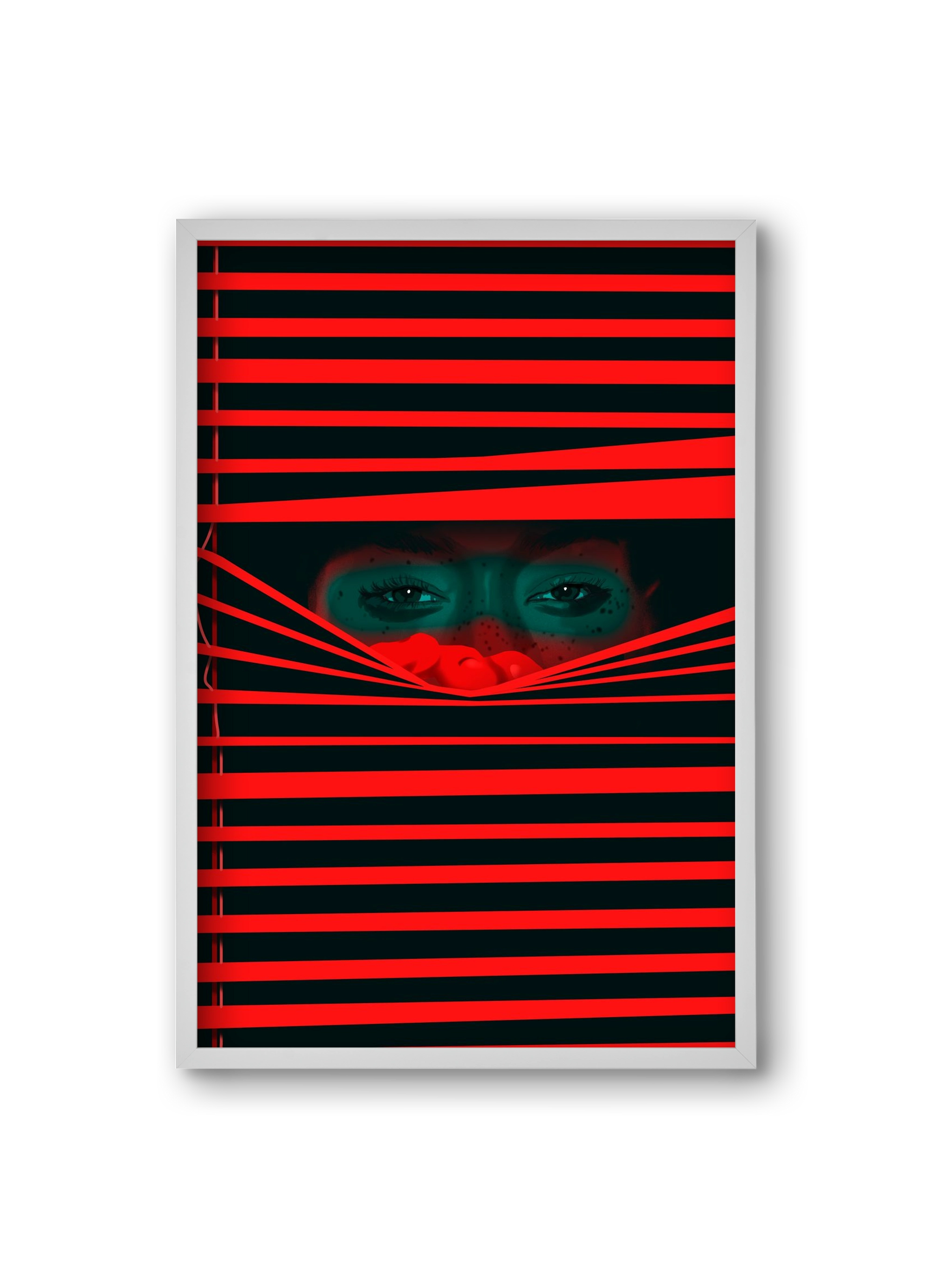 Late guest, 20x30 cm (20x30 cm), Fehér keret