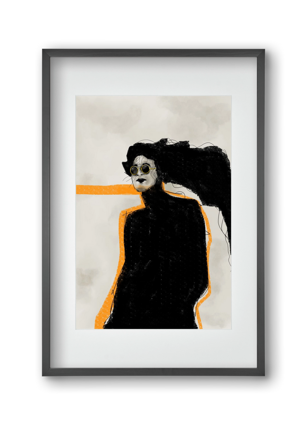 Shadows in Motion, 30x45 cm (20x30 cm), Fekete keret, paszpartuval