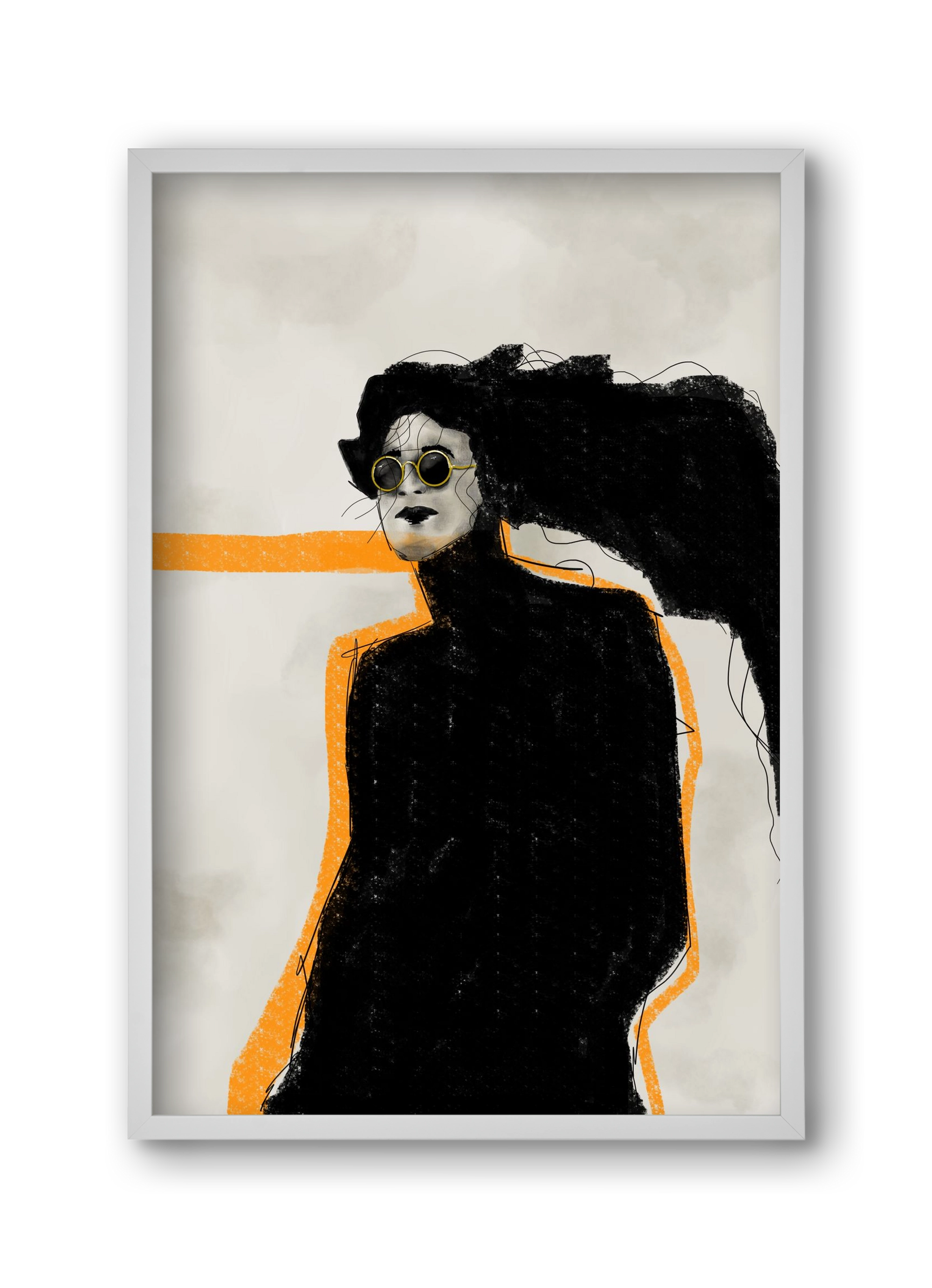 Shadows in Motion, 30x45 cm (30x45 cm), Fehér keret