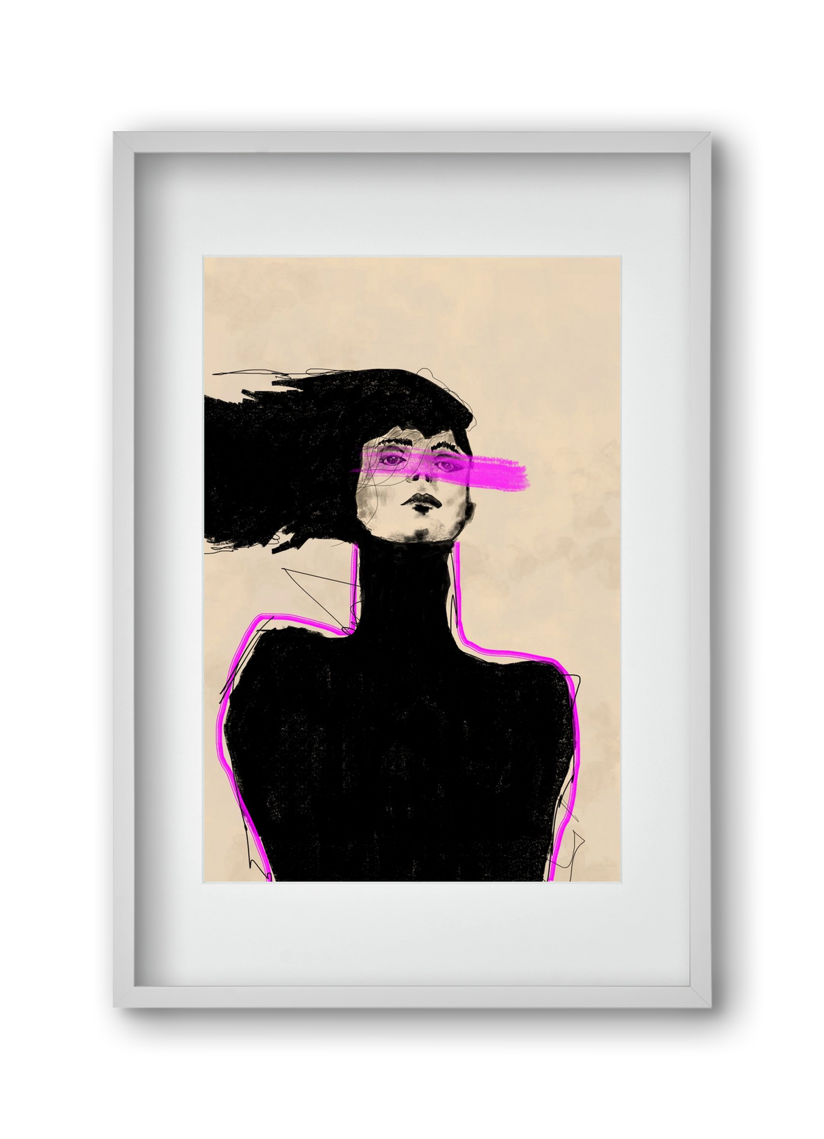 Loud in the Dark, 30x45 cm (20x30 cm), Fehér keret, paszpartuval
