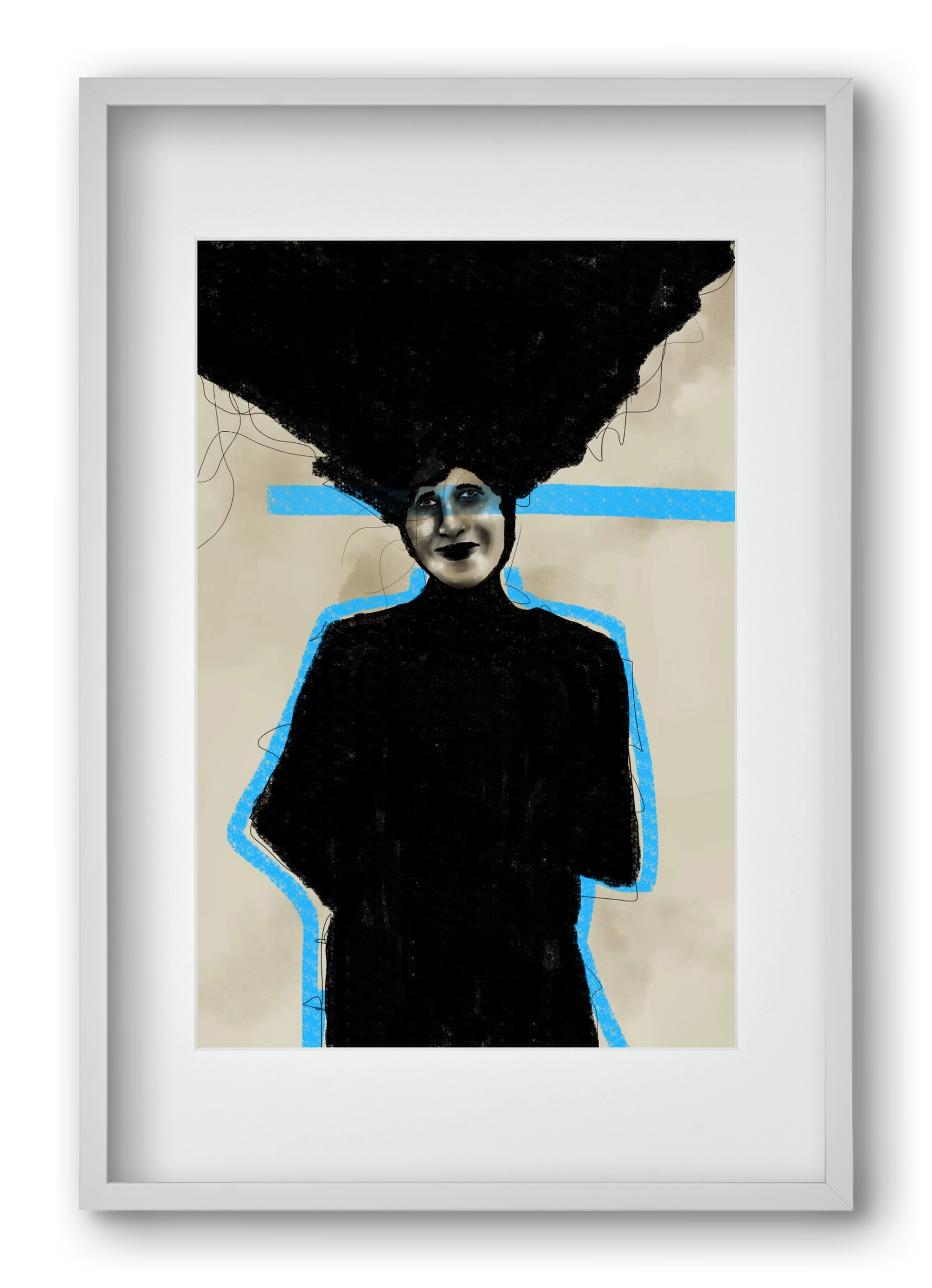 Modern Man, 40x60 cm (30x45 cm), Fehér keret, paszpartuval