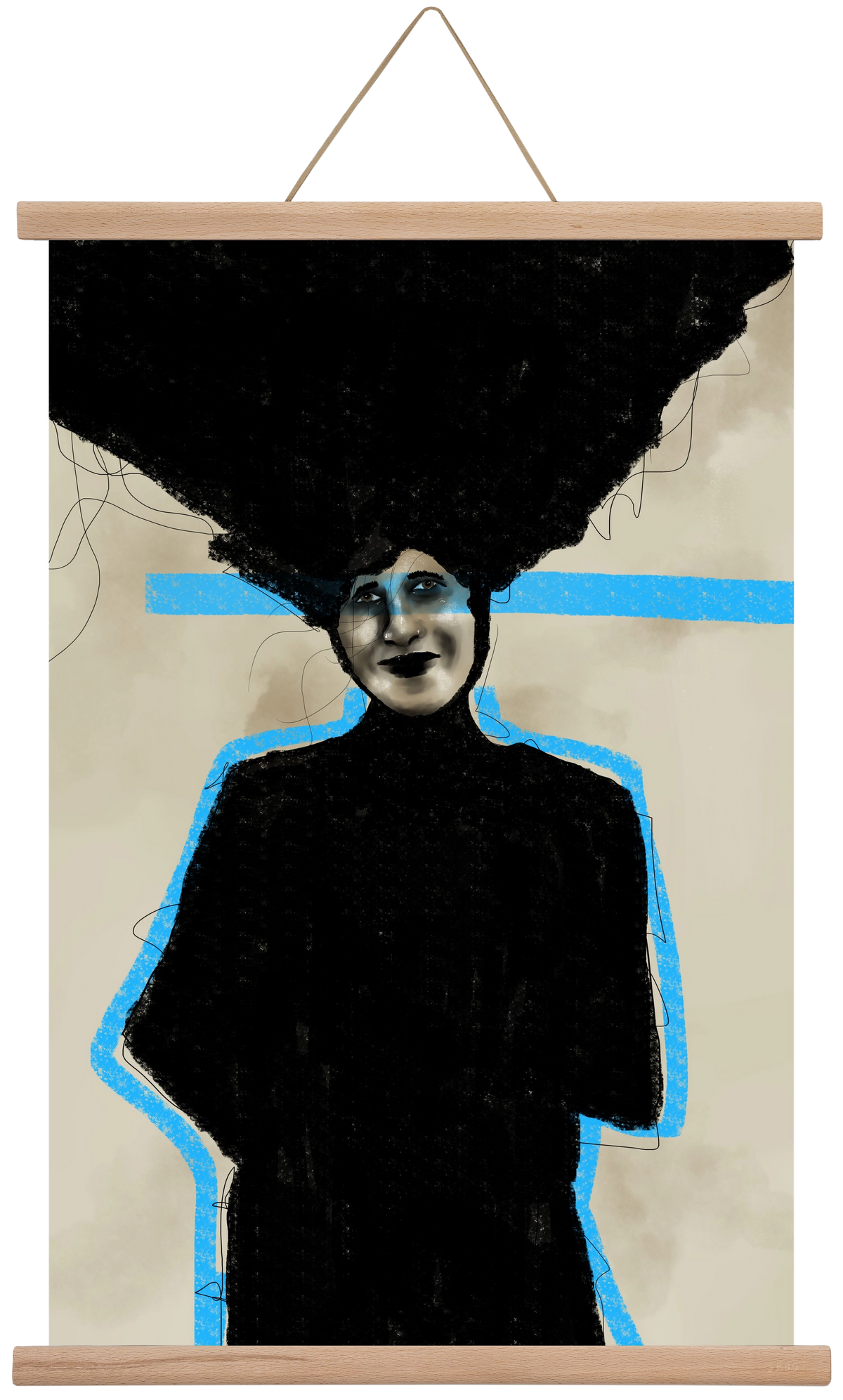 Modern Man, 40x60 cm (40x60 cm), Tölgy akasztó