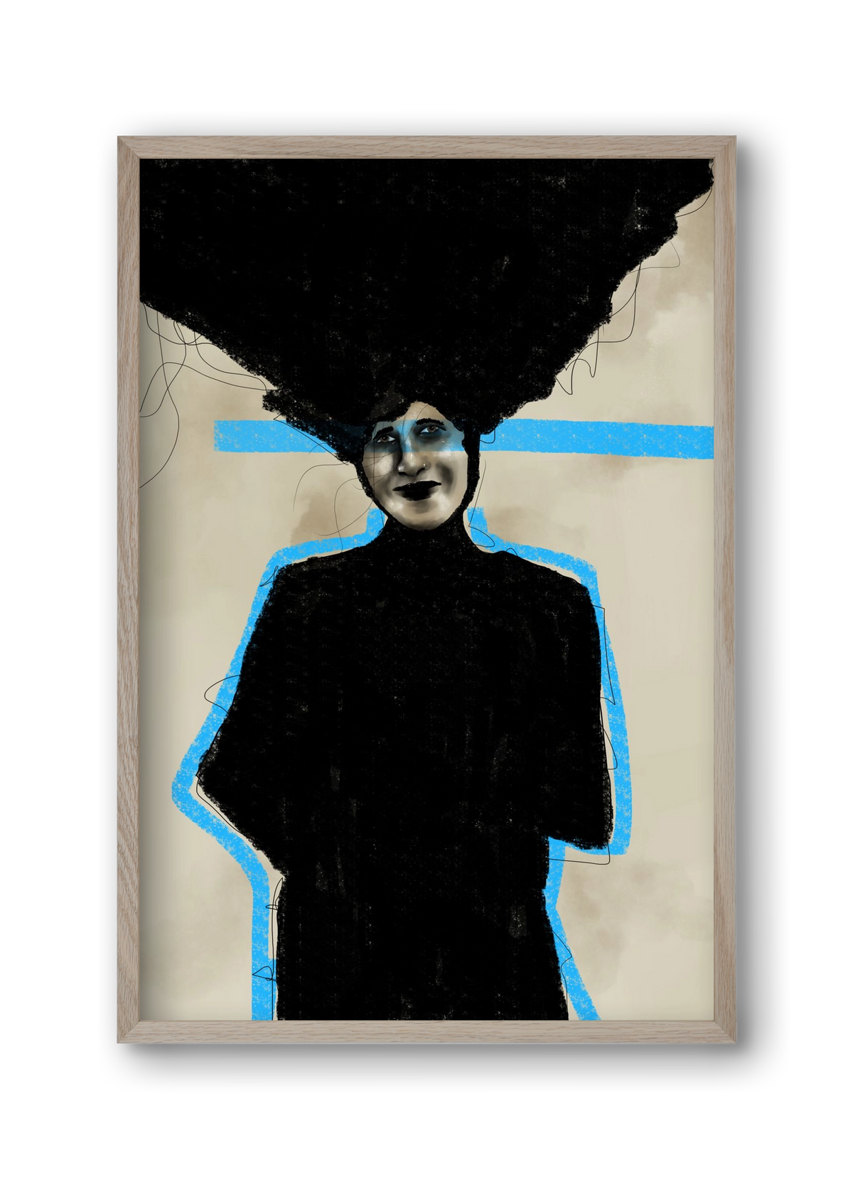 Modern Man, 30x45 cm (30x45 cm), Tölgy keret
