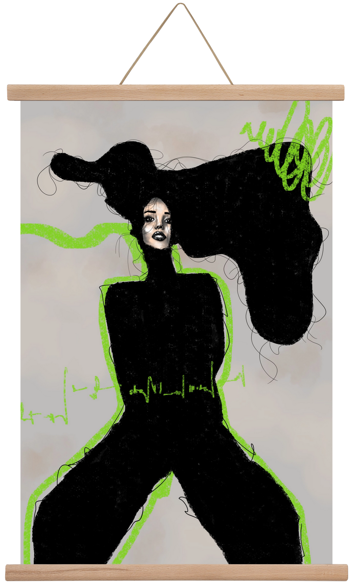 Electric Pulse, 40x60 cm (40x60 cm), Tölgy akasztó