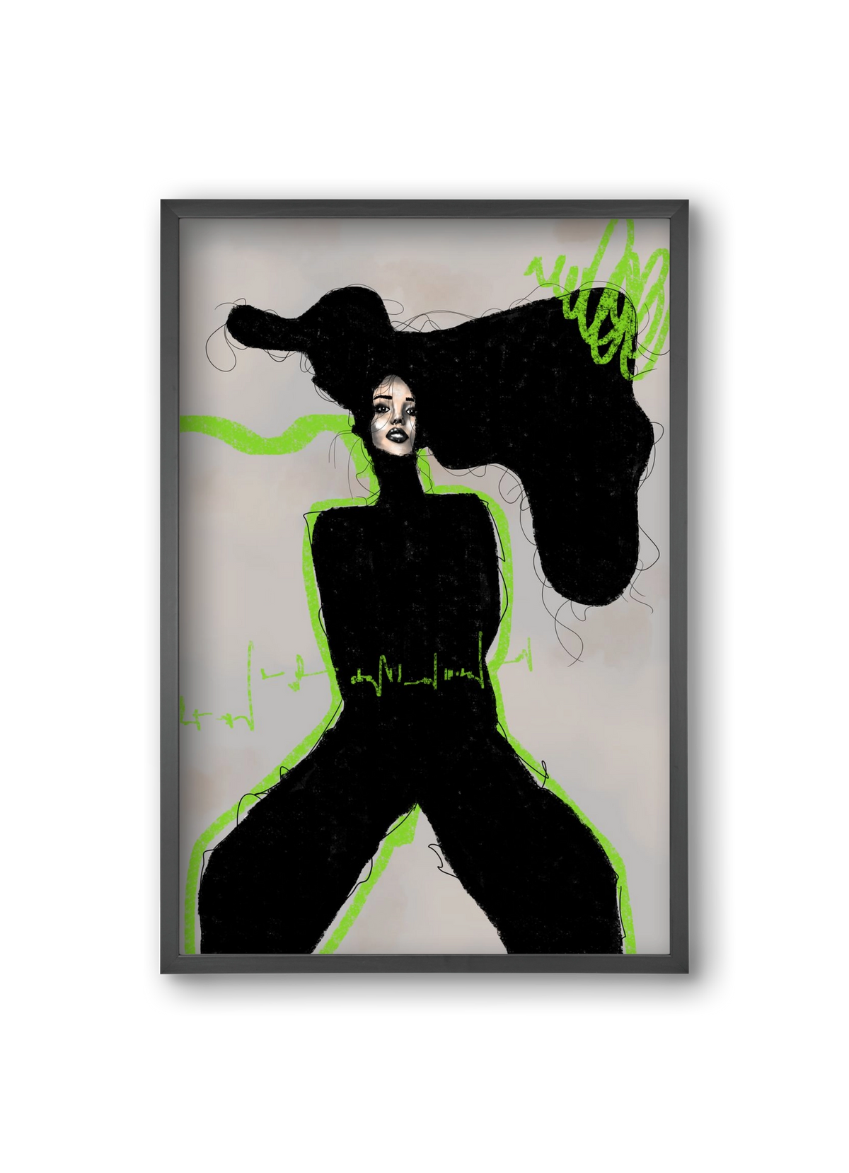 Electric Pulse, 20x30 cm (20x30 cm), Fekete keret
