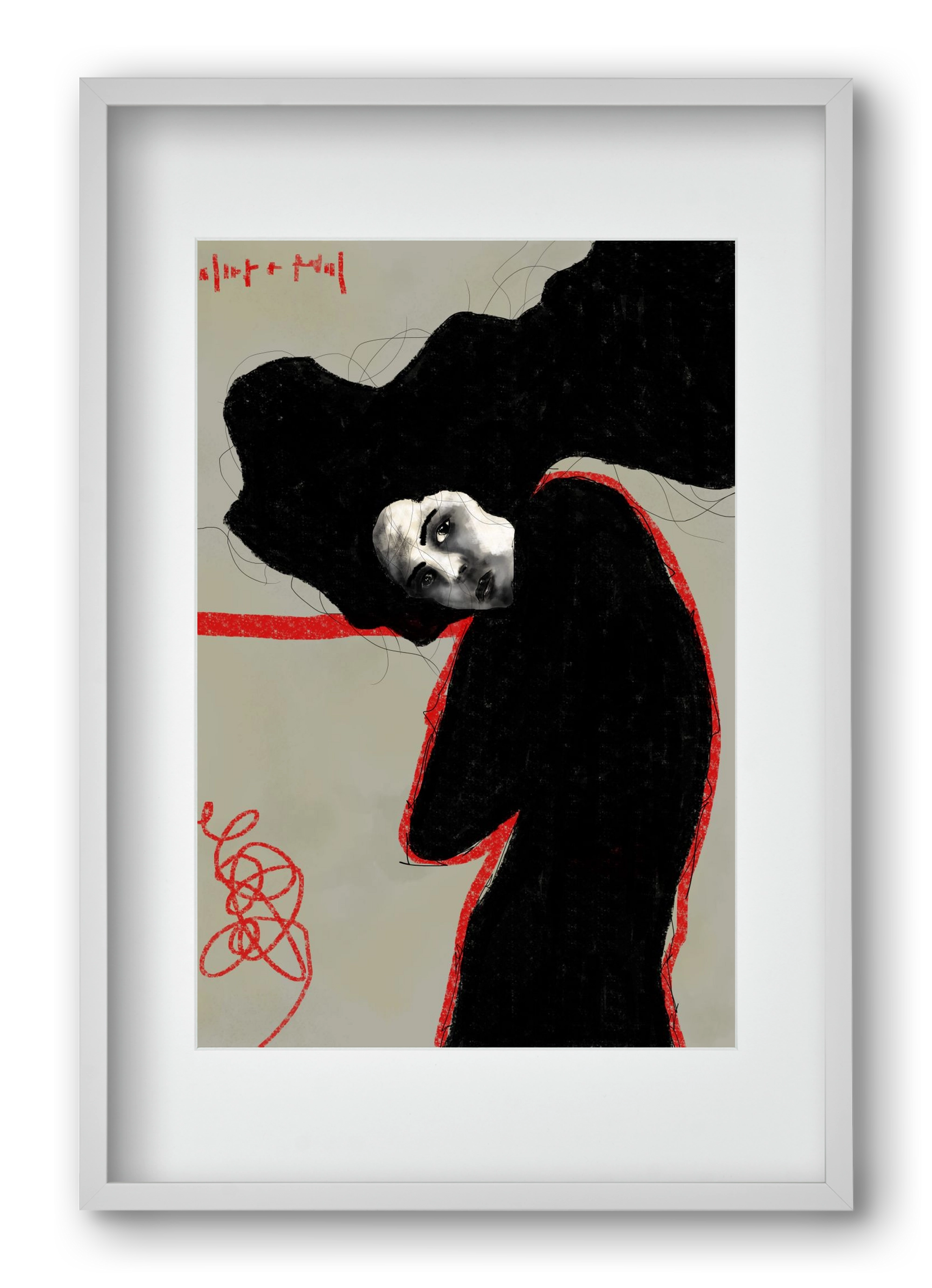 Wired Silence, 40x60 cm (30x45 cm), Fehér keret, paszpartuval