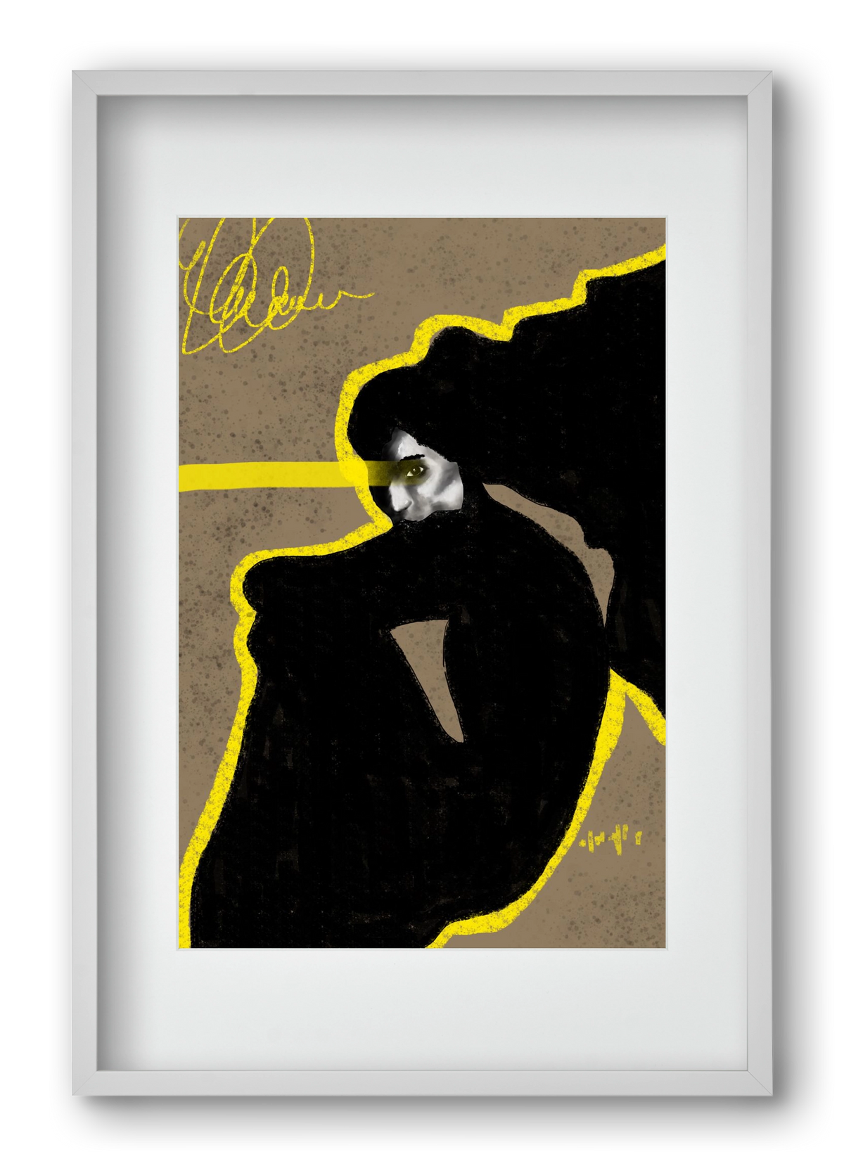 Shadow Whisper, 40x60 cm (30x45 cm), Fehér keret, paszpartuval