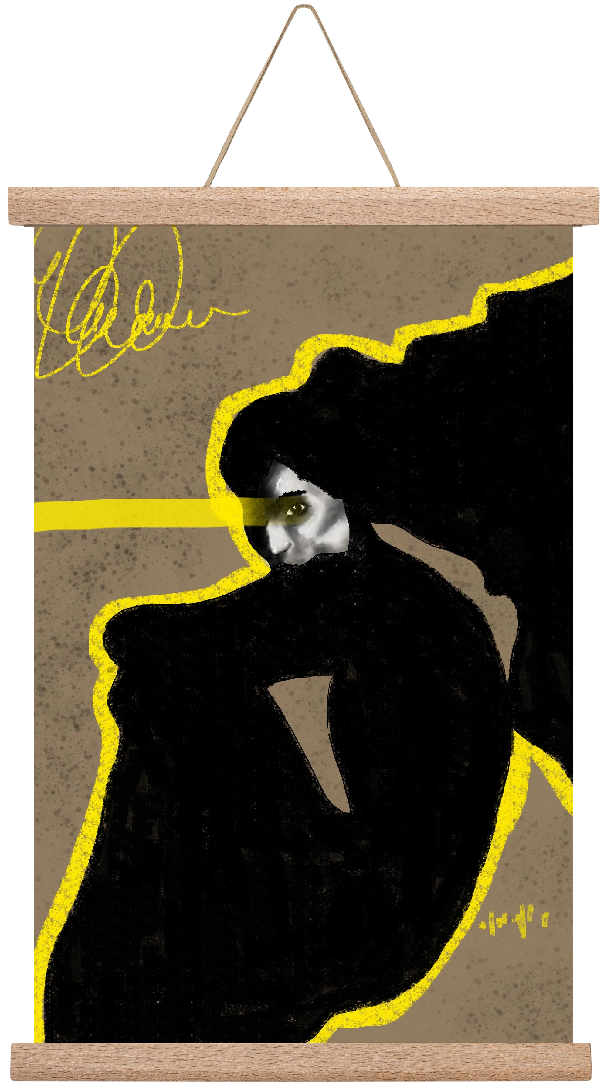 Shadow Whisper, 30x45 cm (30x45 cm), Tölgy akasztó