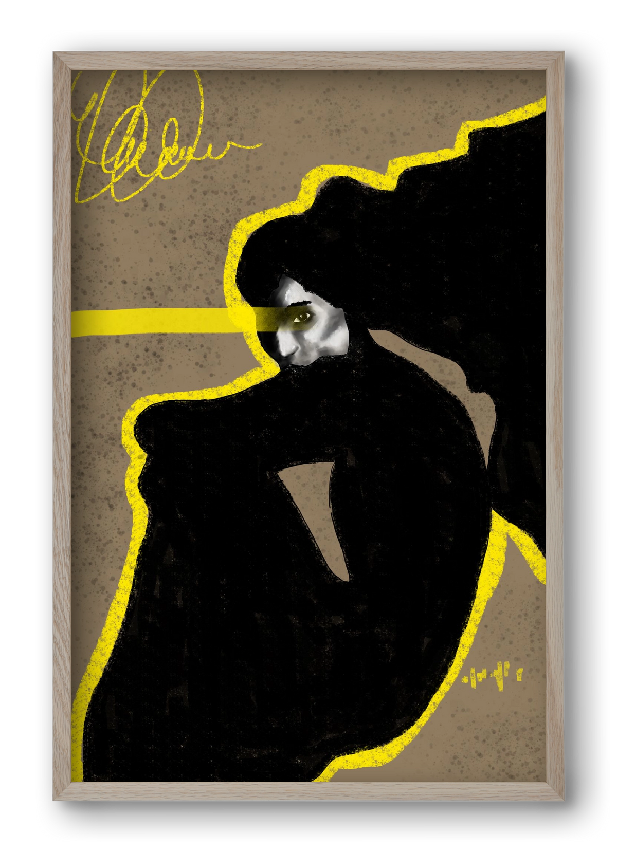 Shadow Whisper, 40x60 cm (40x60 cm), Tölgy keret