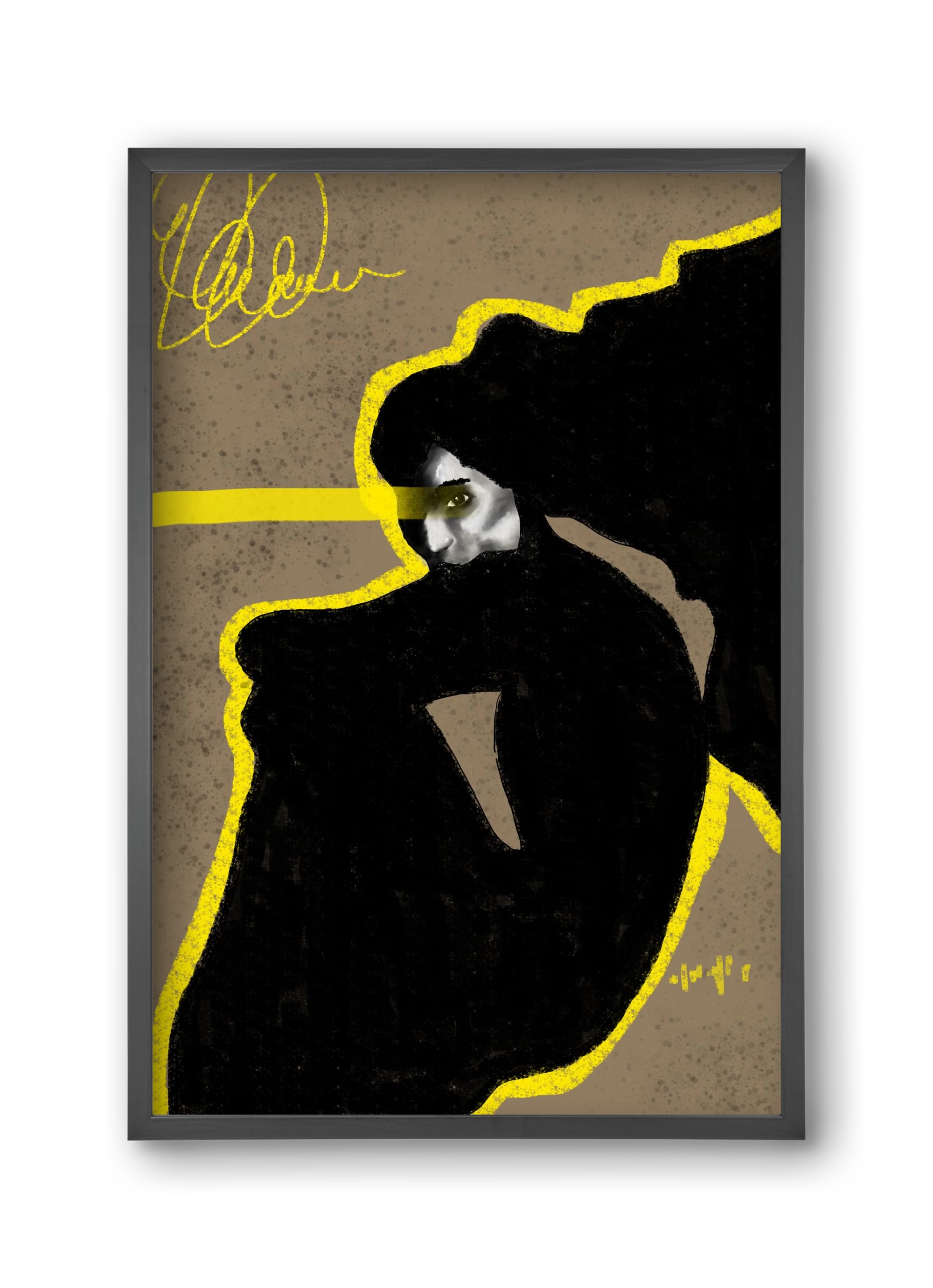 Shadow Whisper, 30x45 cm (30x45 cm), Fekete keret