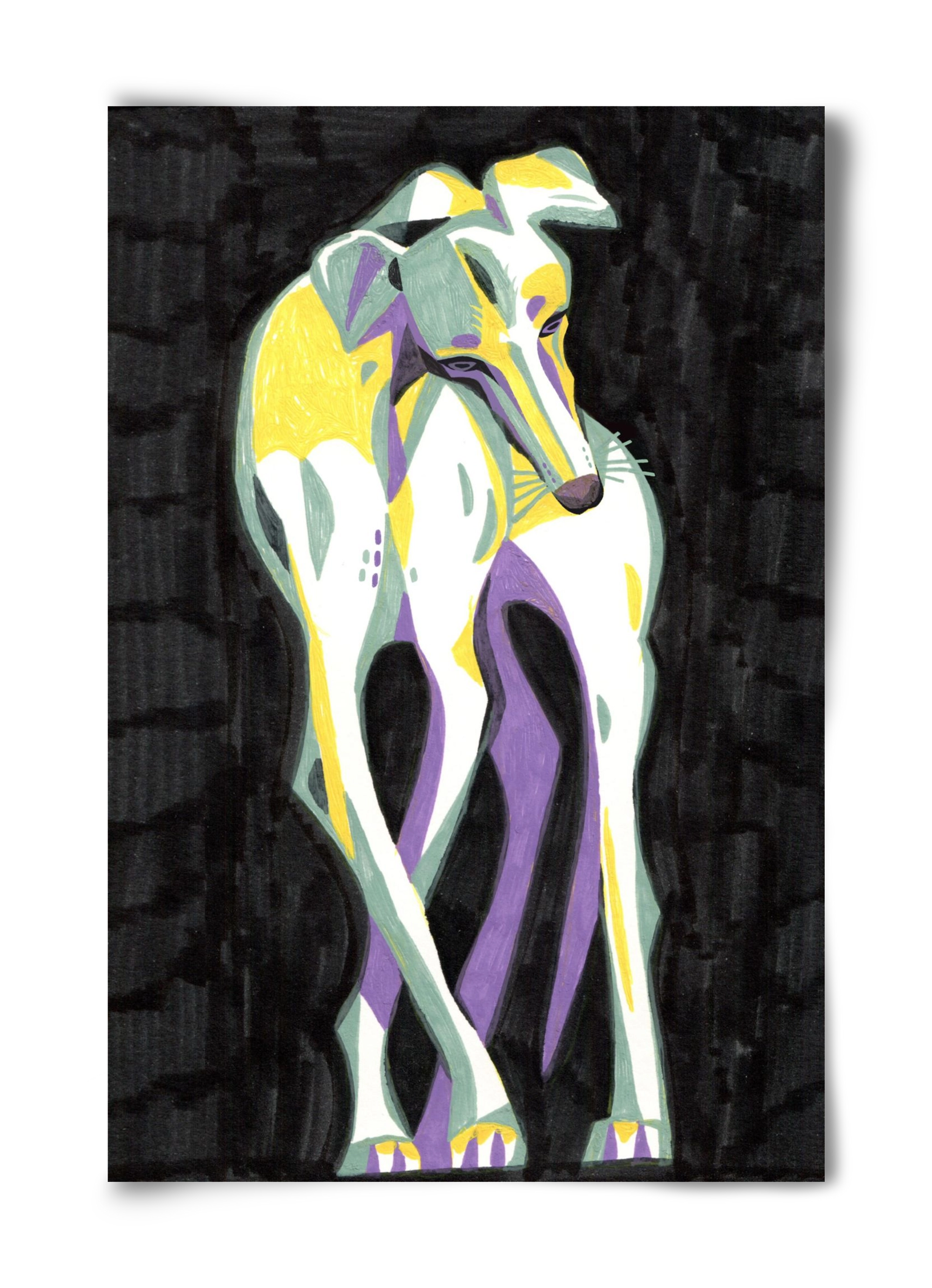 Greyhound, 40x60 cm, Keret nélkül