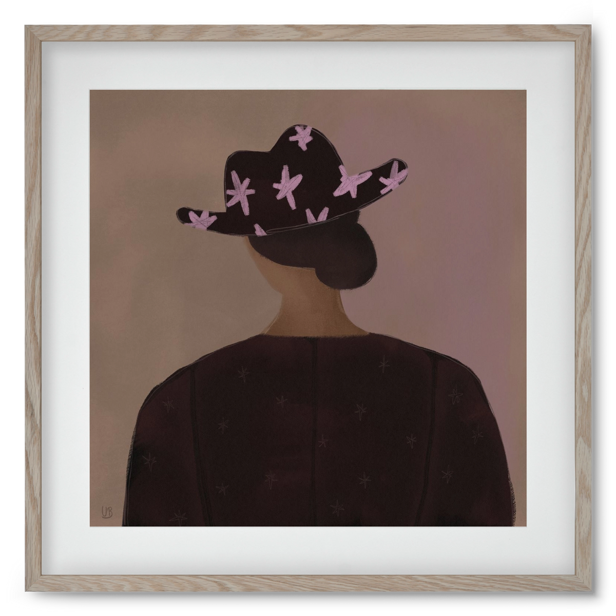 Star you lonesome tonight?, 50x50 cm (40x40 cm), Tölgy keret, paszpartuval