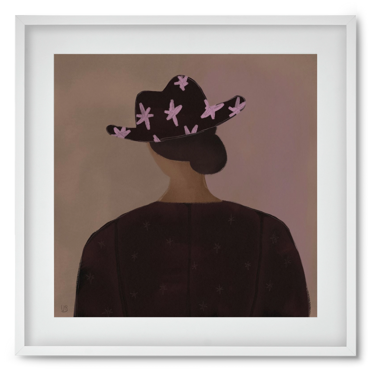 Star you lonesome tonight?, 50x50 cm (40x40 cm), Fehér keret, paszpartuval