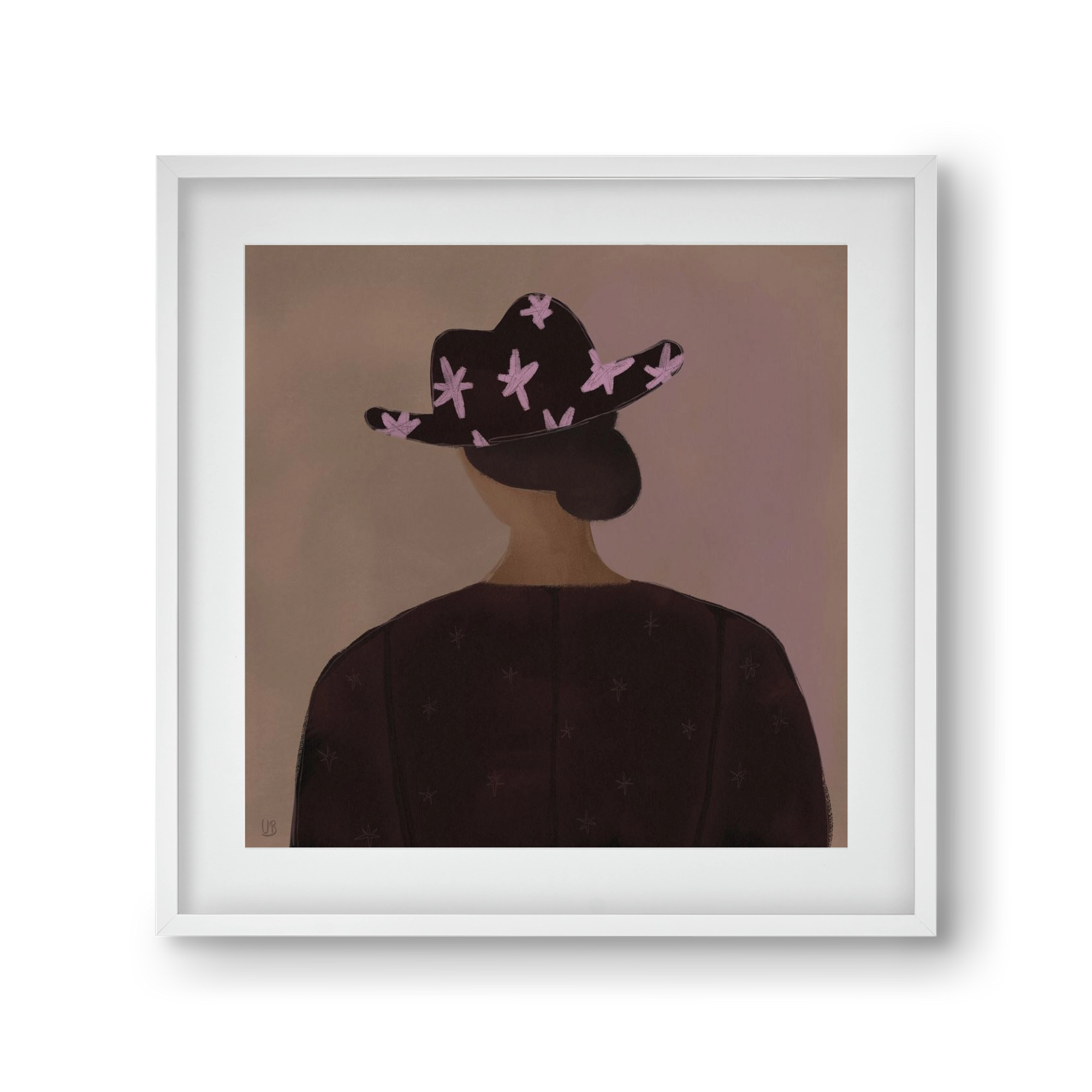 Star you lonesome tonight?, 30x30 cm (20x20 cm), Fehér keret, paszpartuval