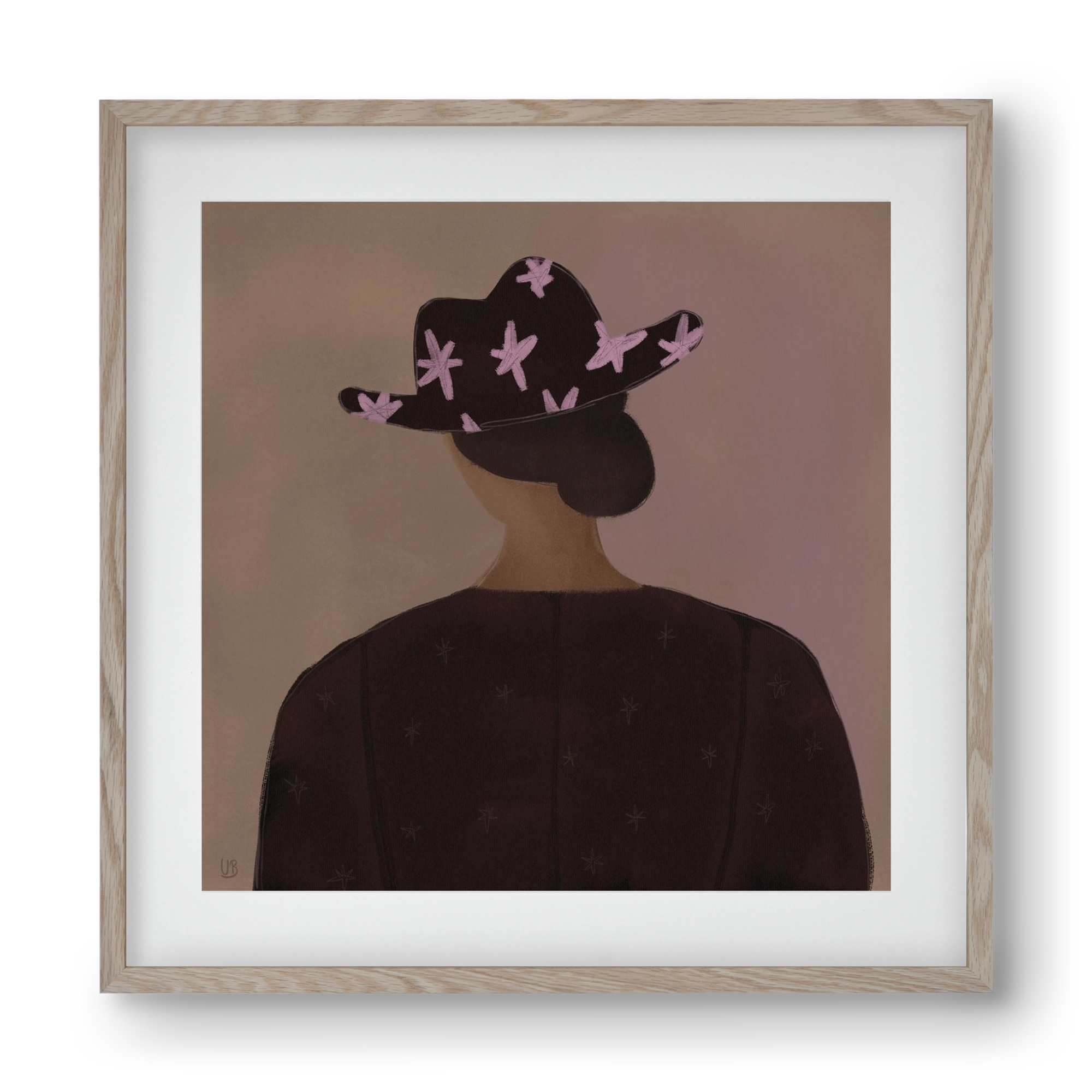Star you lonesome tonight?, 40x40 cm (30x30 cm), Tölgy keret, paszpartuval