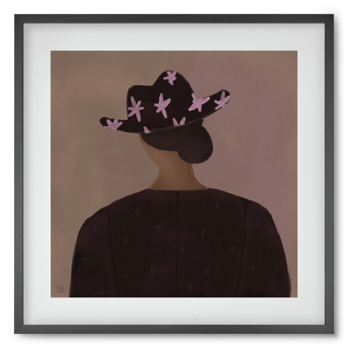 Star you lonesome tonight?, 50x50 cm (40x40 cm), Fekete keret, paszpartuval