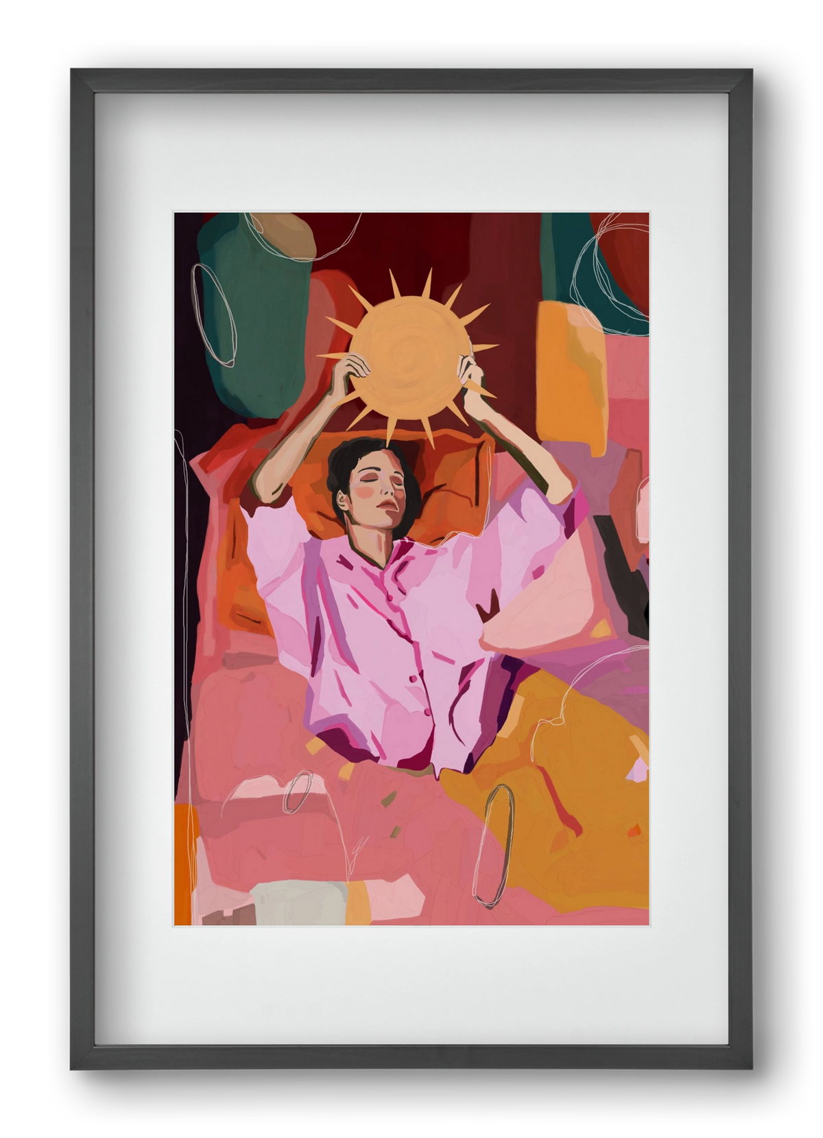 Here comes the sun, 40x60 cm (30x45 cm), Fekete keret, paszpartuval