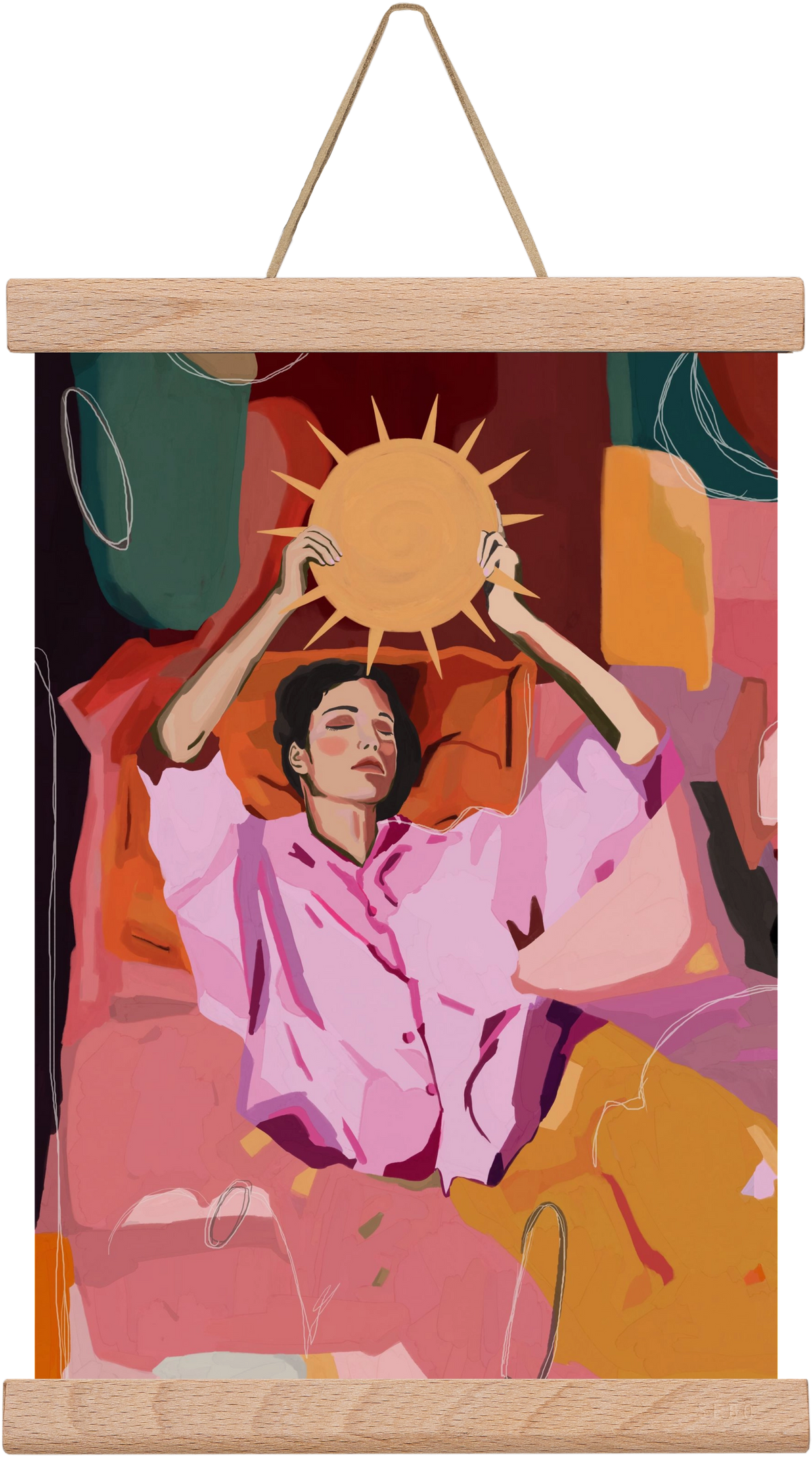 Here comes the sun, 20x30 cm (20x30 cm), Tölgy akasztó