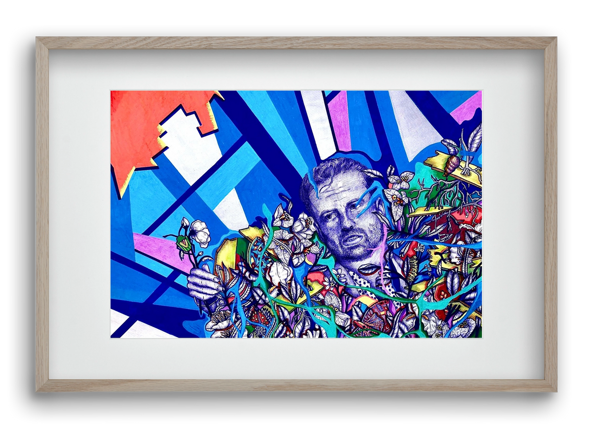 "S neked mi az ősélményed?" , 60x40 cm (45x30 cm), Tölgy keret, paszpartuval