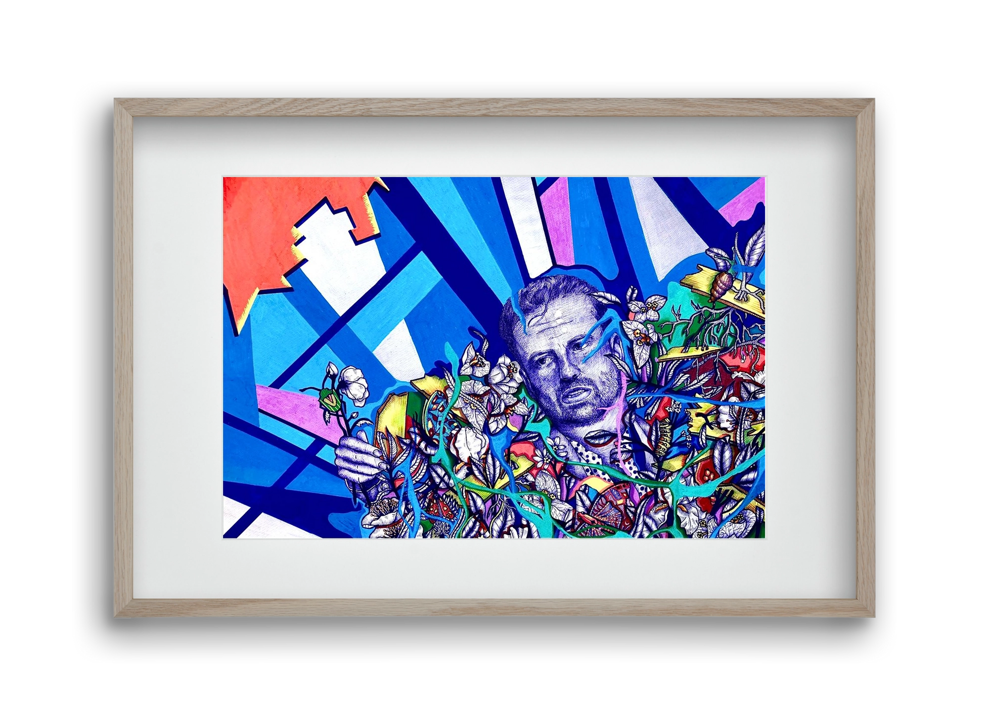 "S neked mi az ősélményed?" , 45x30 cm (30x20 cm), Tölgy keret, paszpartuval