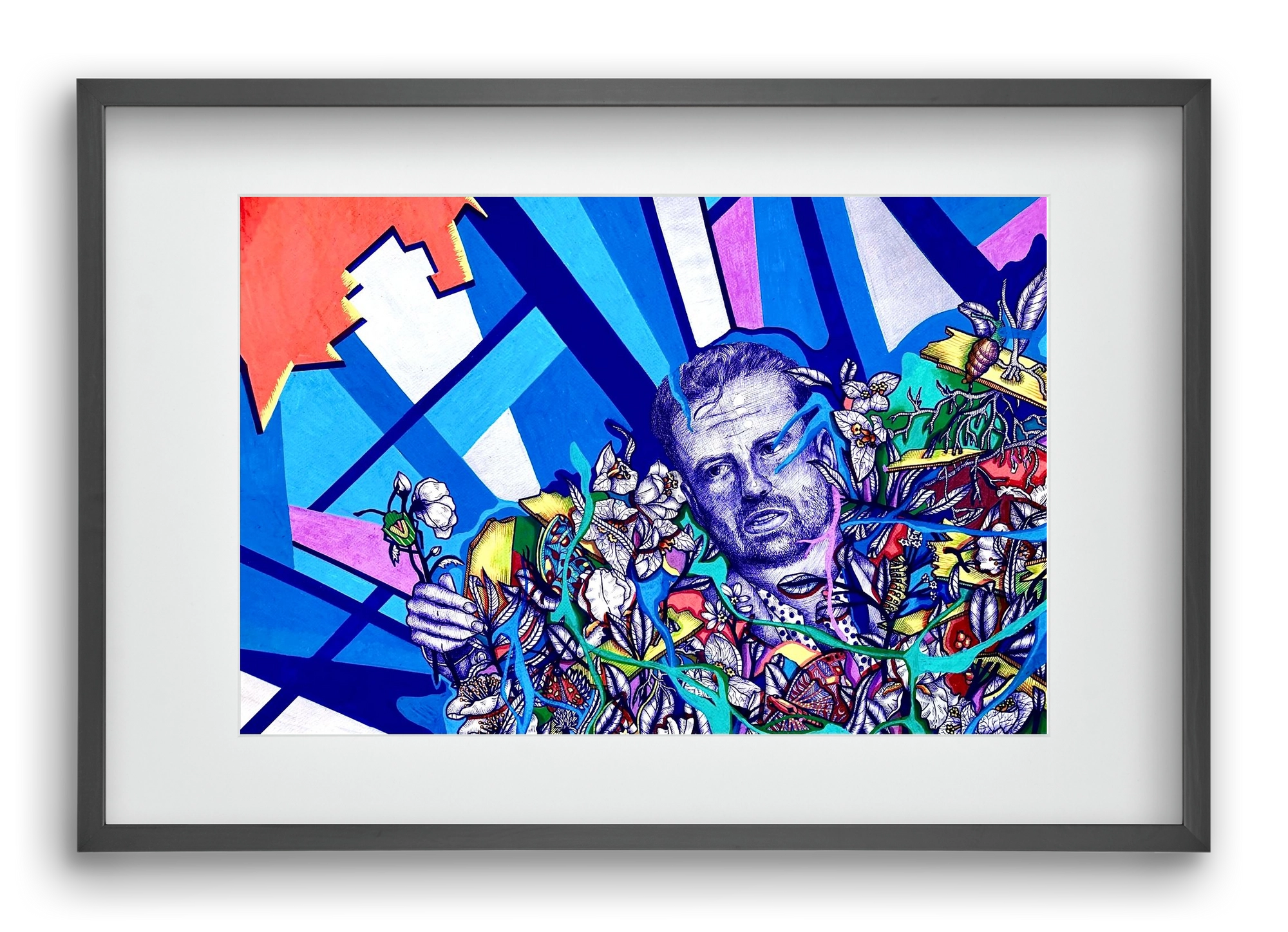 "S neked mi az ősélményed?" , 60x40 cm (45x30 cm), Fekete keret, paszpartuval