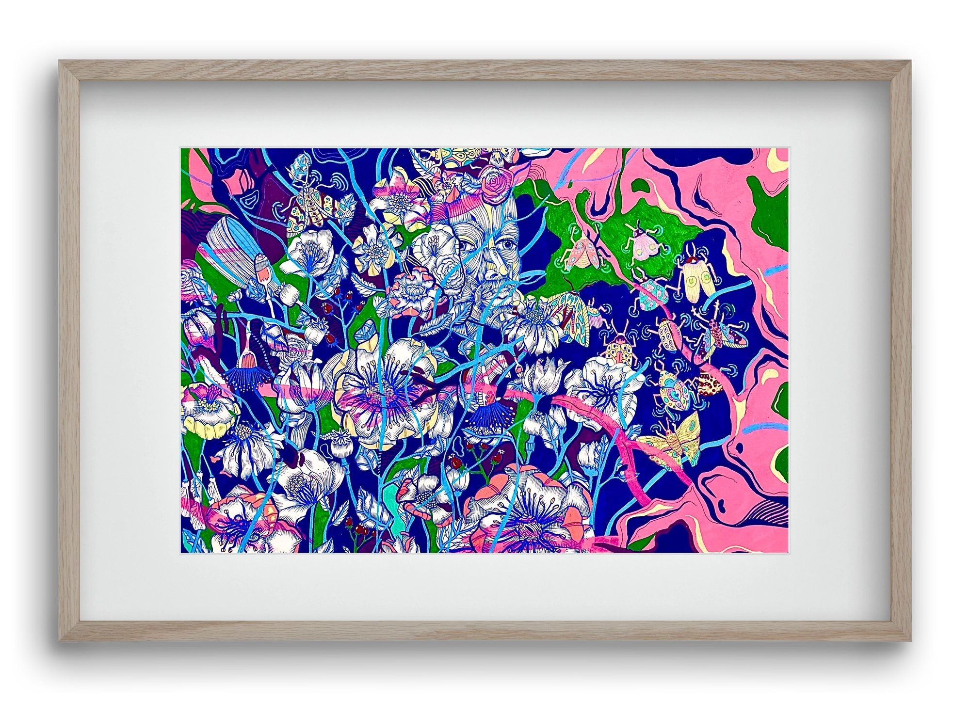"Lessons to learn and sone beetles", 60x40 cm (45x30 cm), Tölgy keret, paszpartuval
