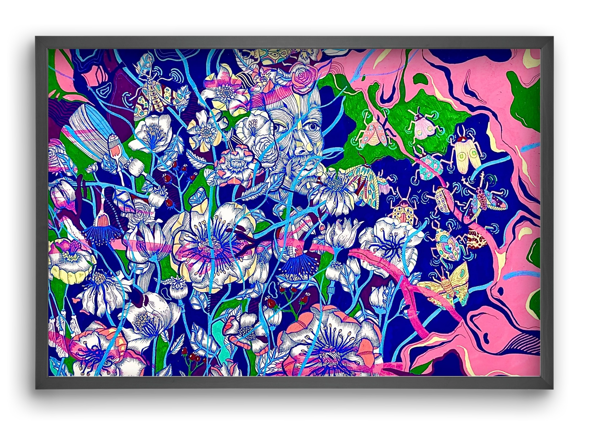 "Lessons to learn and sone beetles", 60x40 cm (60x40 cm), Fekete keret