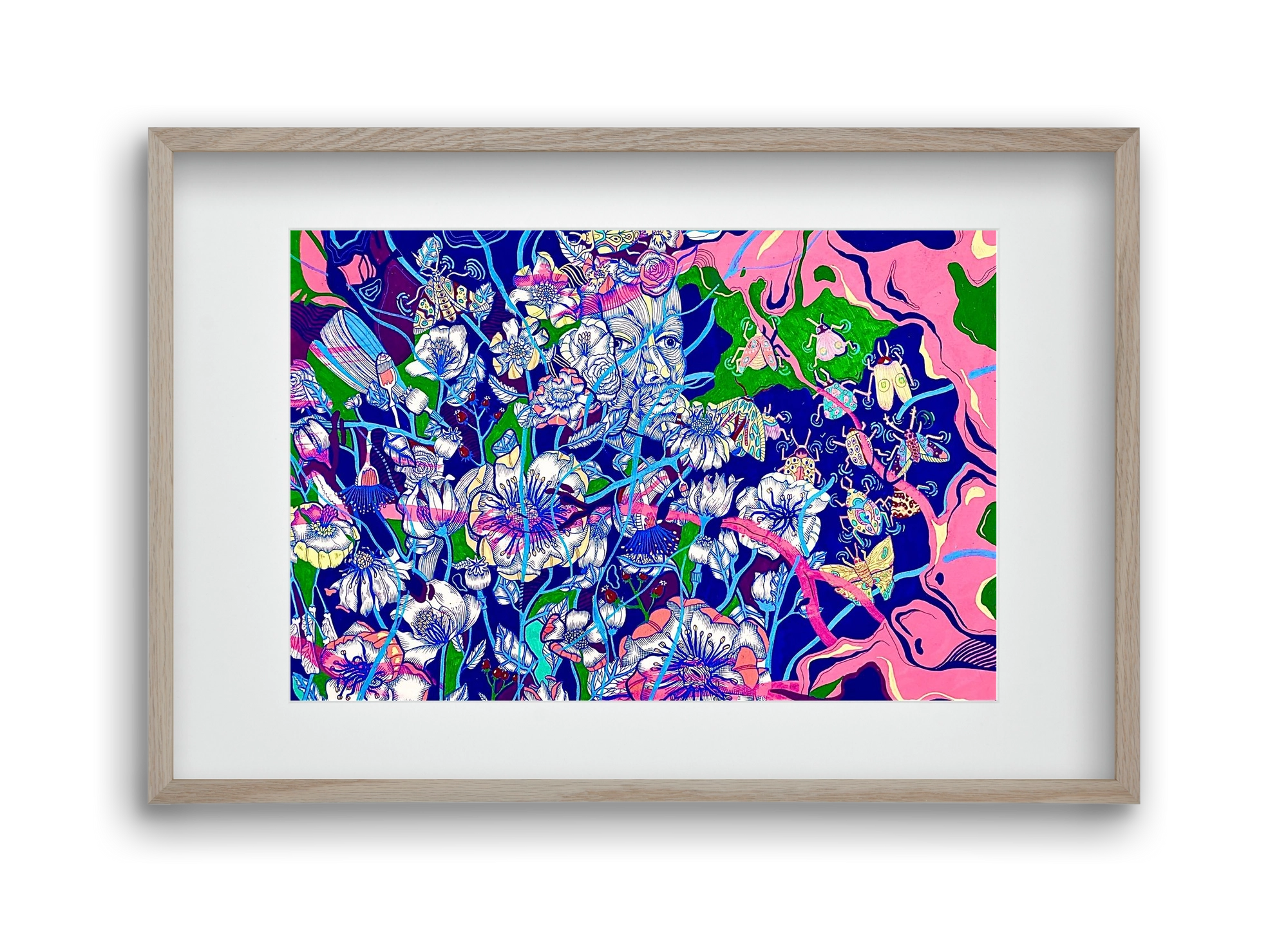 "Lessons to learn and sone beetles", 45x30 cm (30x20 cm), Tölgy keret, paszpartuval