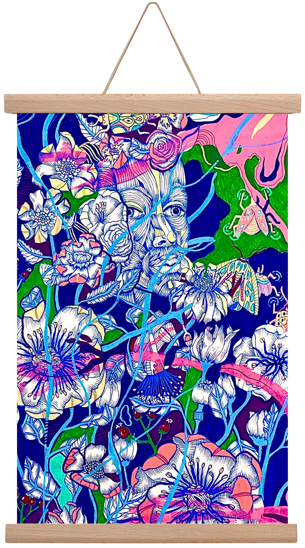"Lessons to learn and sone beetles", 45x30 cm (45x30 cm), Tölgy akasztó