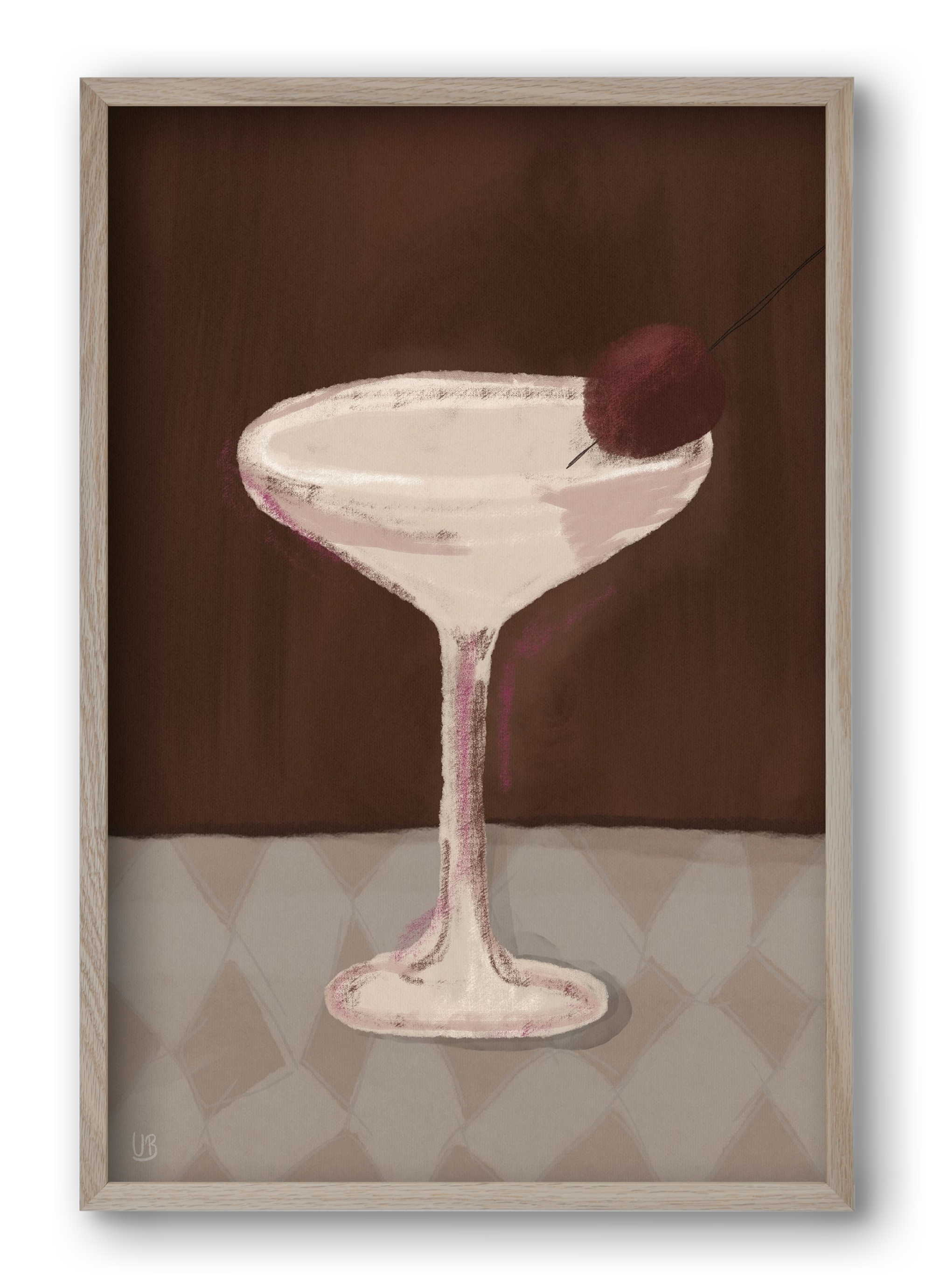 Cherry Sip, 40x60 cm (40x60 cm), Tölgy keret