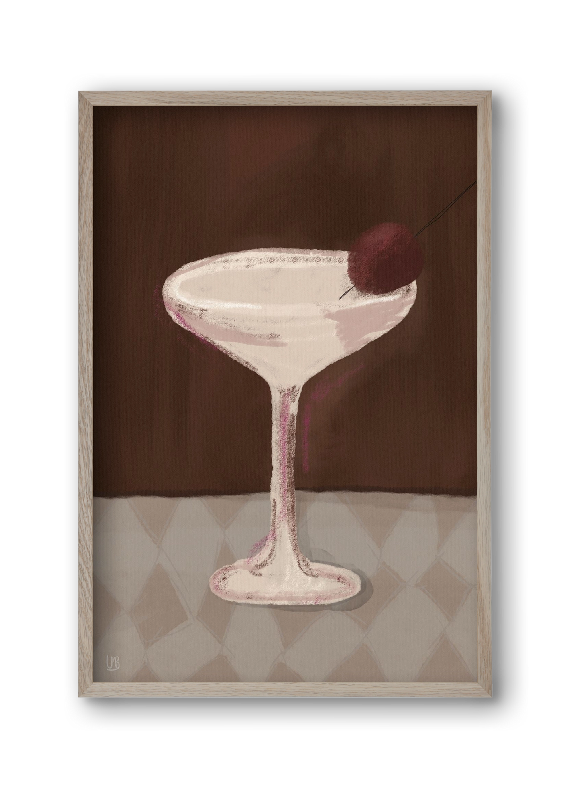 Cherry Sip, 30x45 cm (30x45 cm), Tölgy keret
