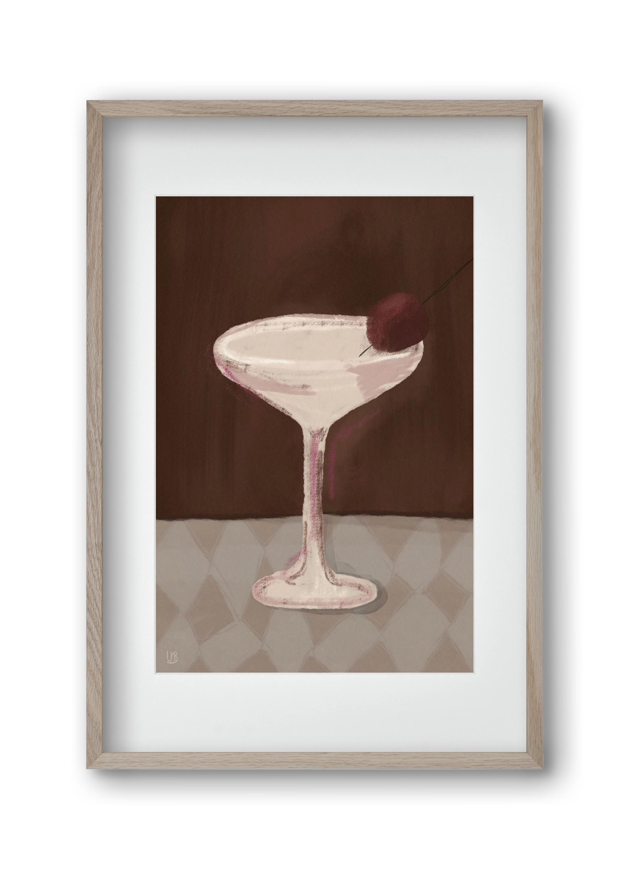 Cherry Sip, 30x45 cm (20x30 cm), Tölgy keret, paszpartuval