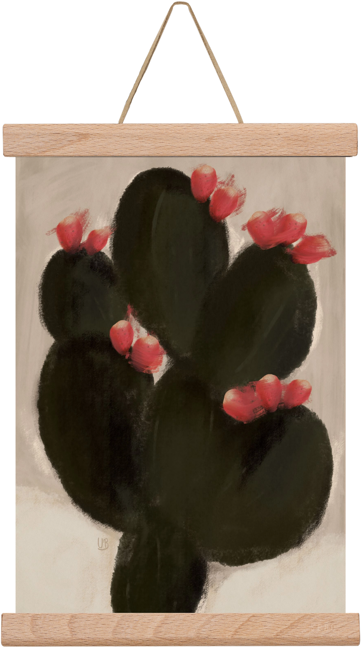 Blooming Cactus, 20x30 cm (20x30 cm), Tölgy akasztó