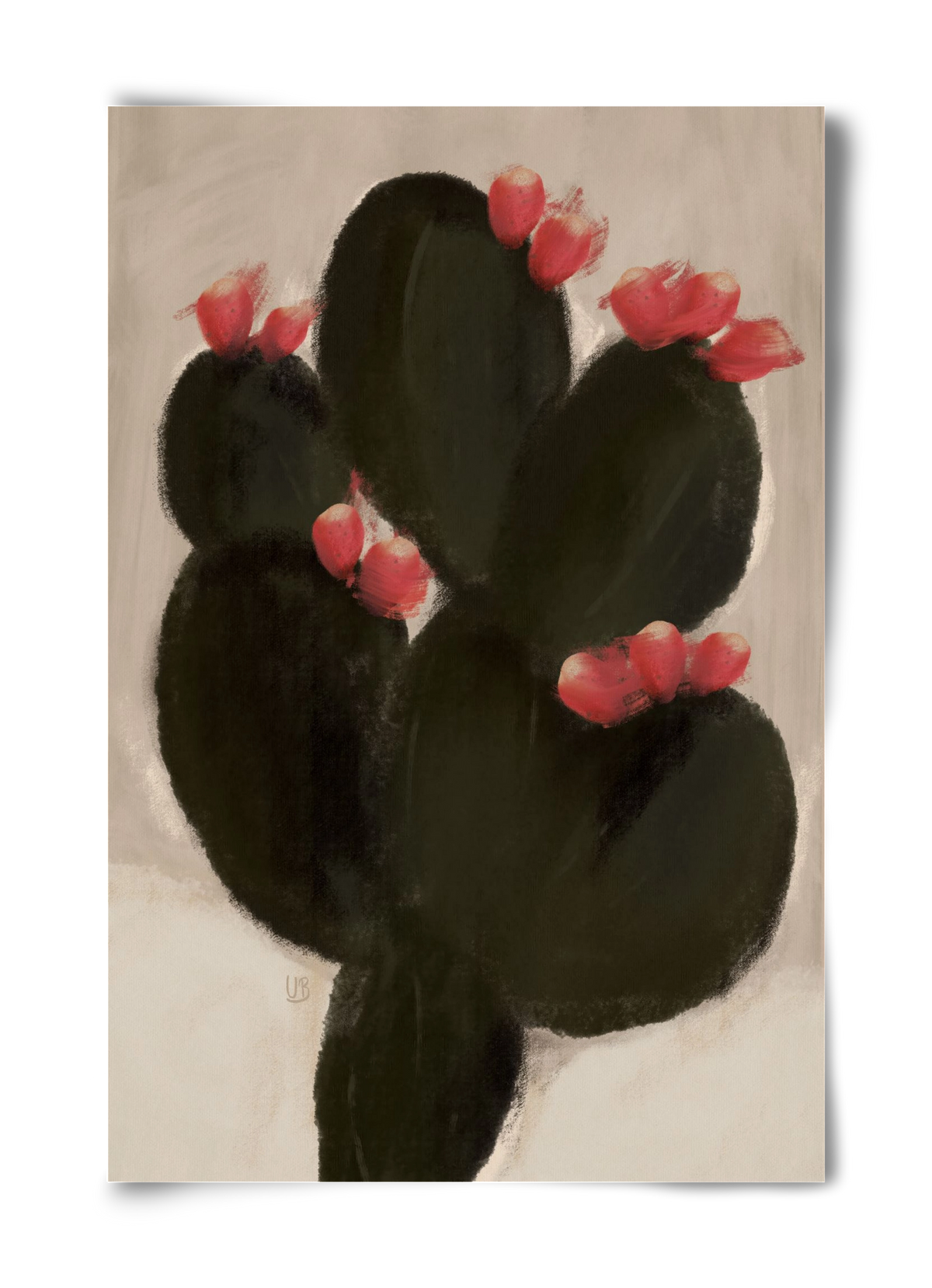 Blooming Cactus, 40x60 cm, Keret nélkül