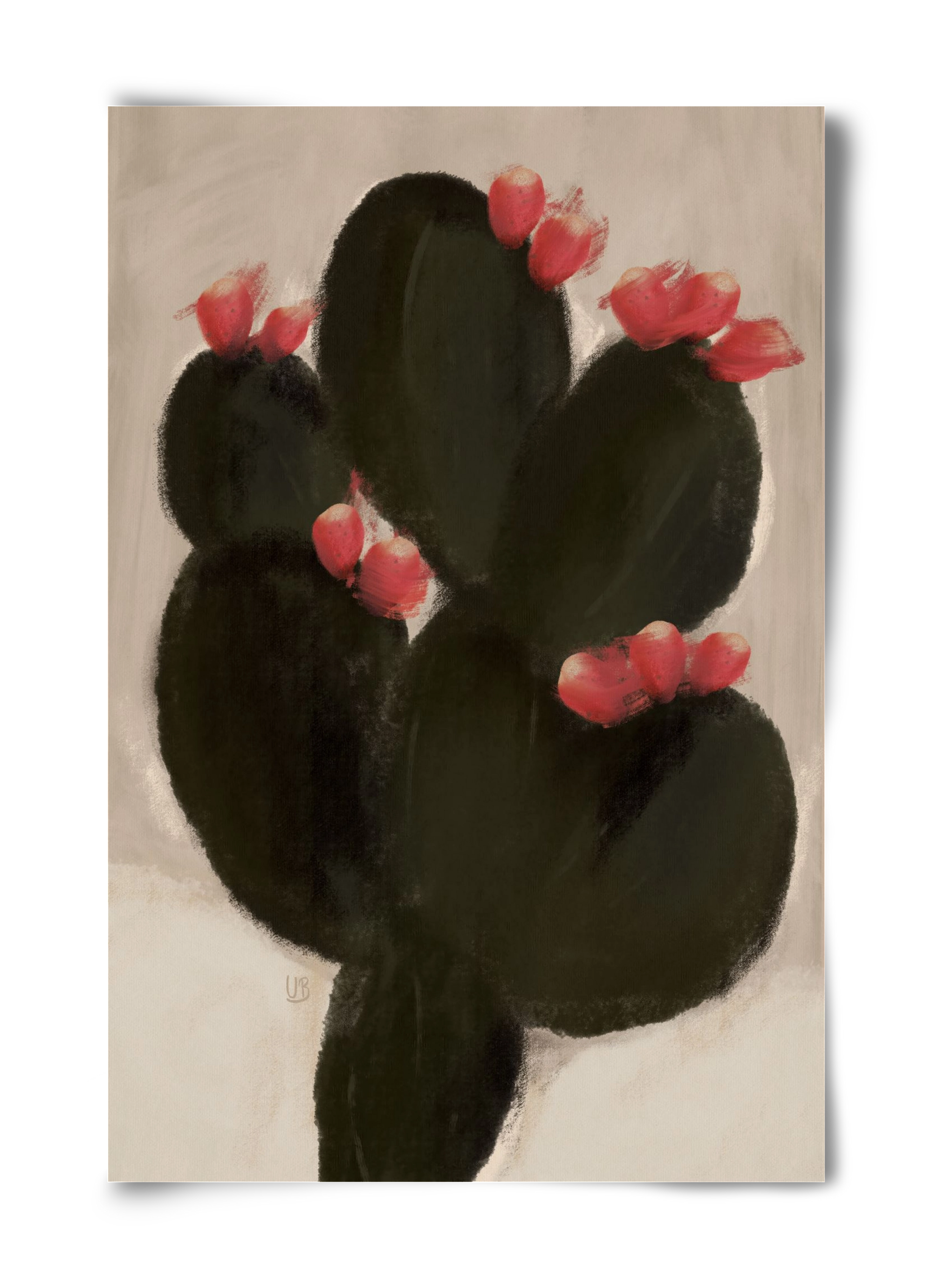 Blooming Cactus, 40x60 cm, Keret nélkül