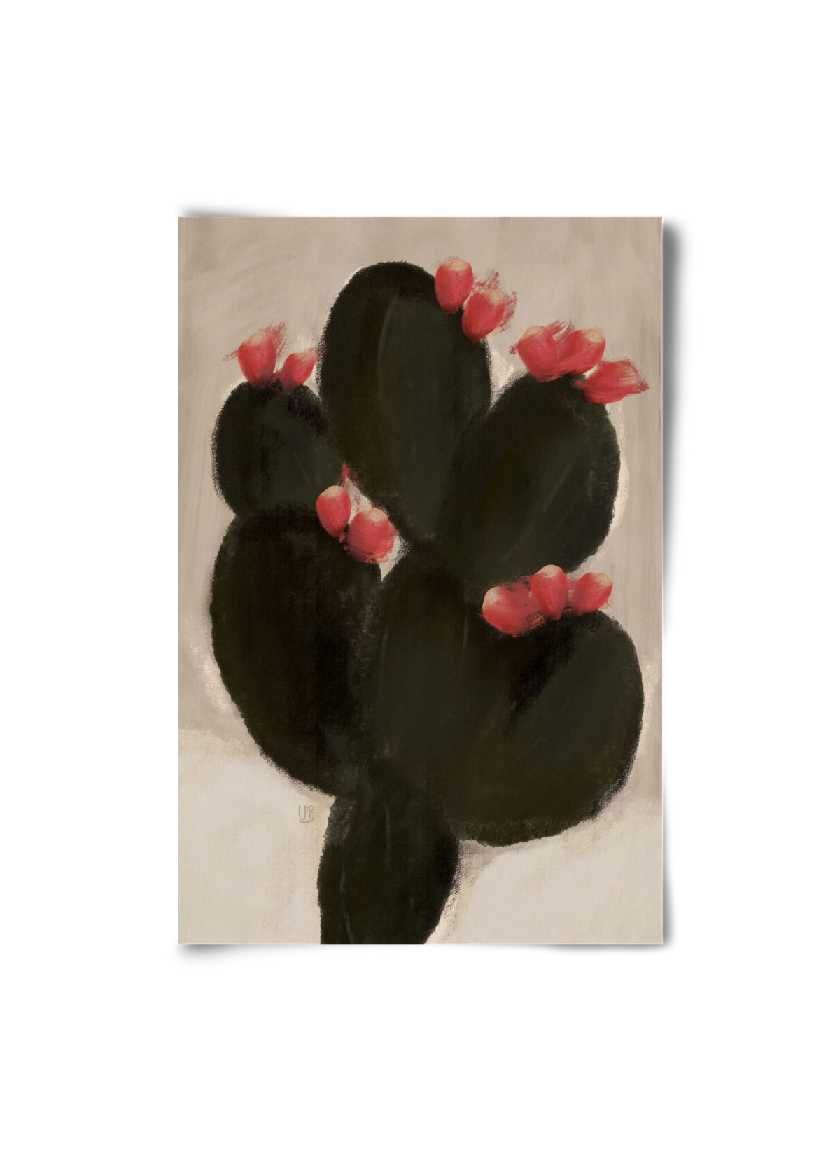 Blooming Cactus, 20x30 cm, Keret nélkül