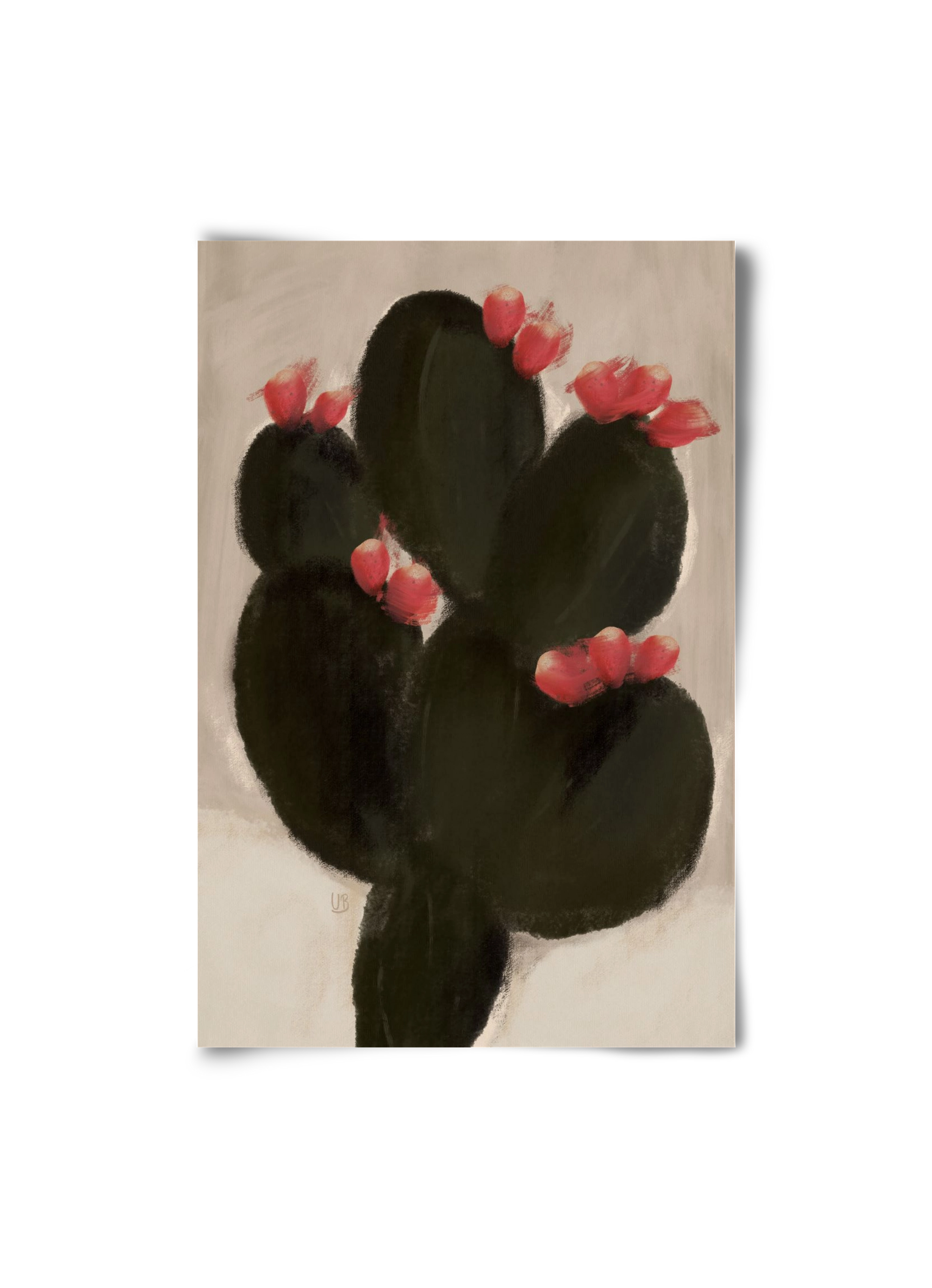 Blooming Cactus, 20x30 cm, Keret nélkül