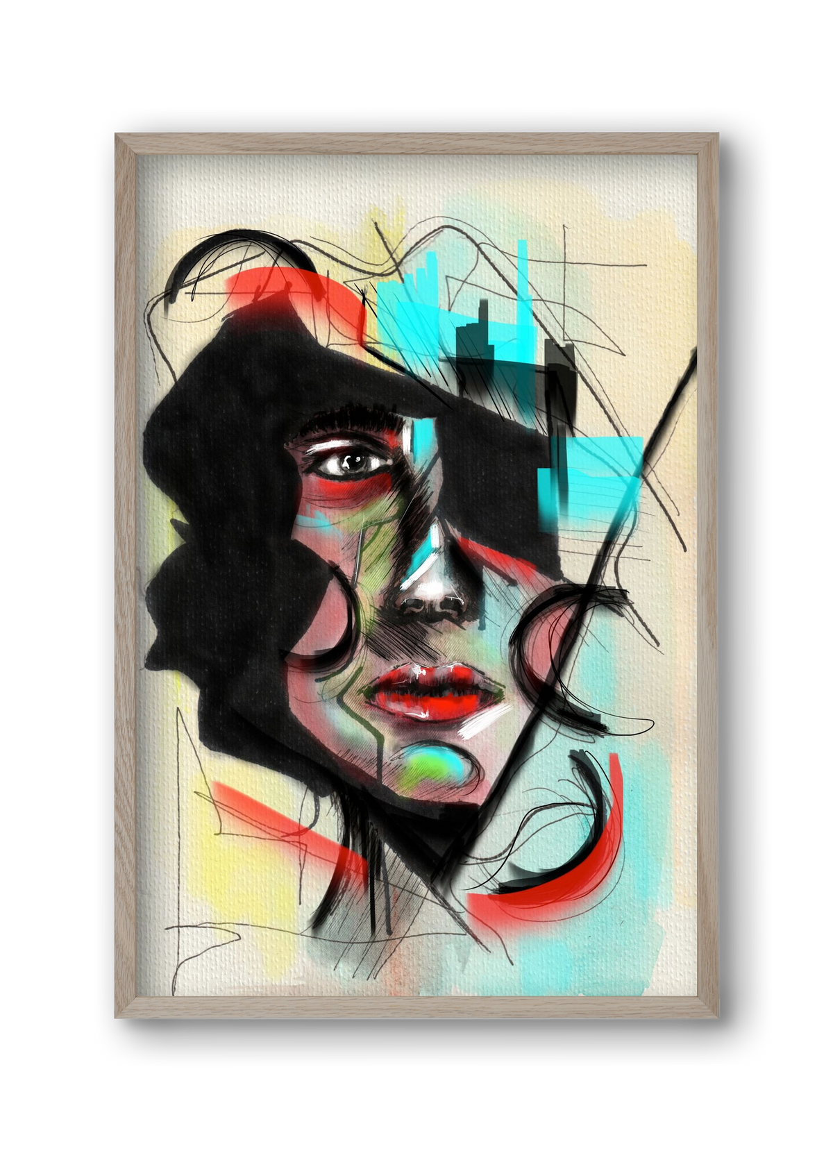 Shattered Silence, 30x45 cm (30x45 cm), Tölgy keret