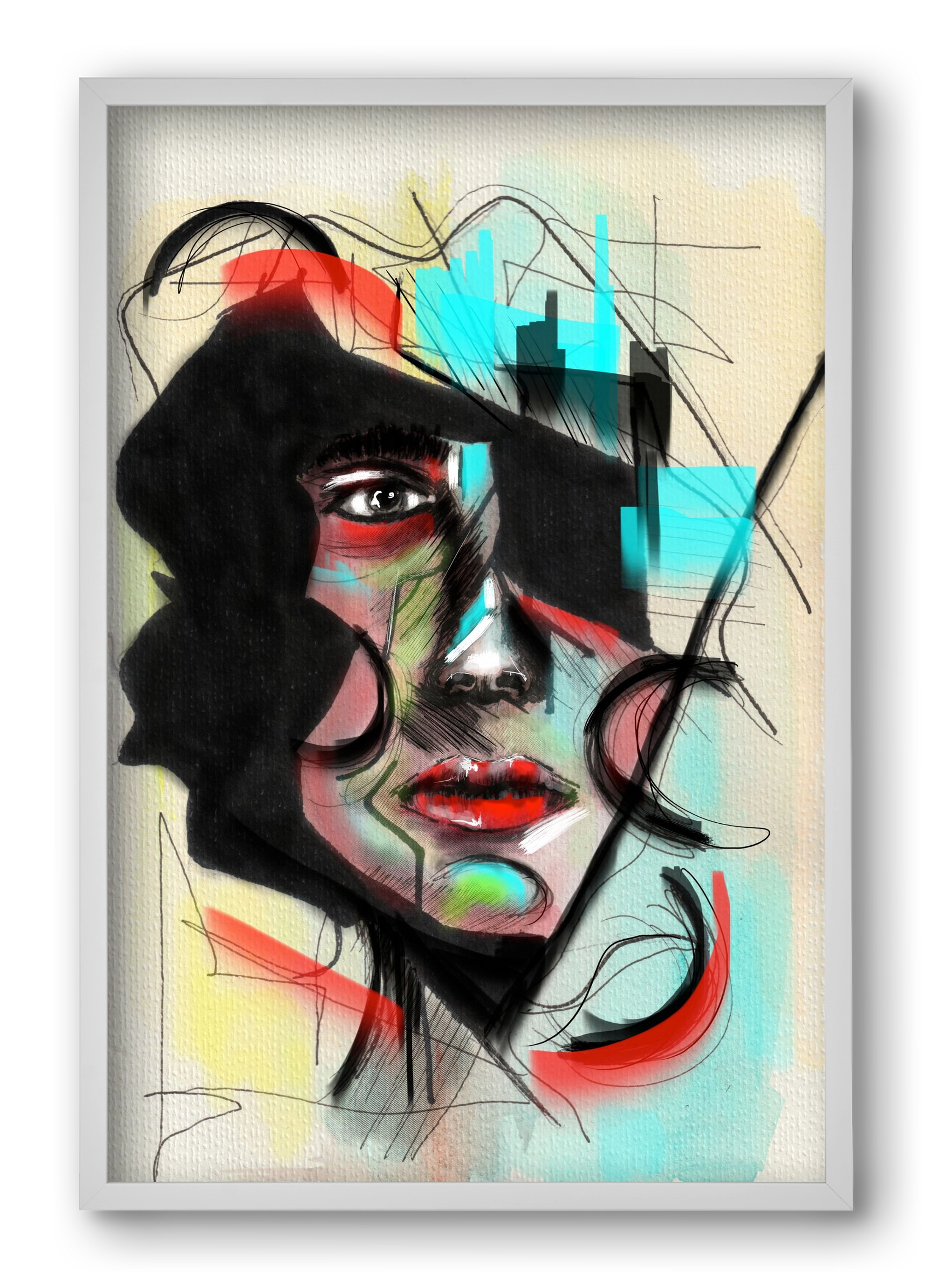 Shattered Silence, 40x60 cm (40x60 cm), Fehér keret