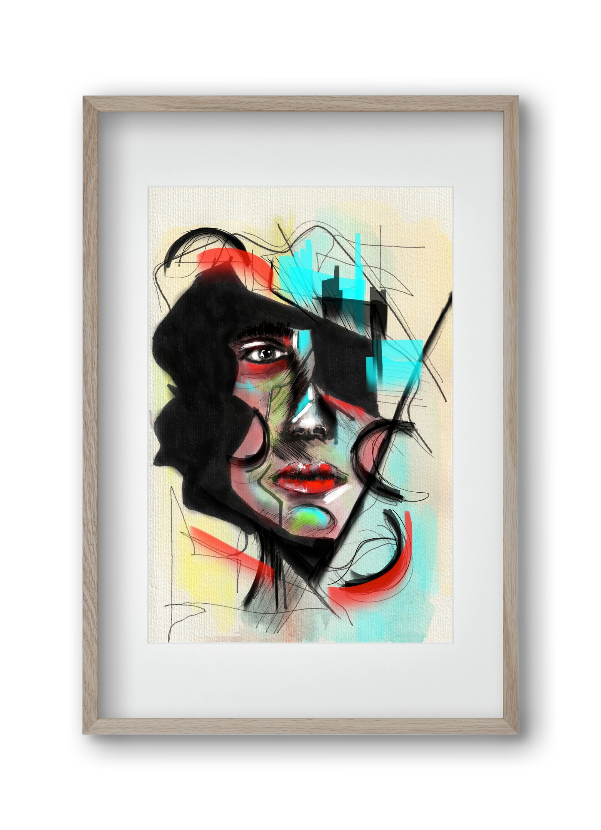 Shattered Silence, 30x45 cm (20x30 cm), Tölgy keret, paszpartuval