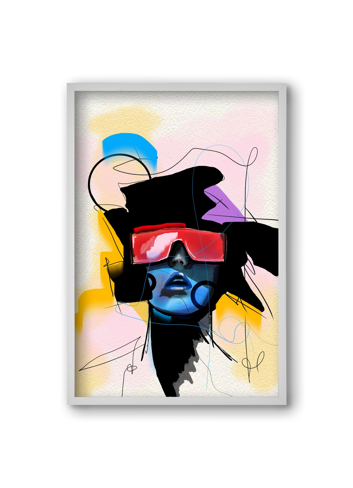 Behind the Visor, 20x30 cm (20x30 cm), Fehér keret