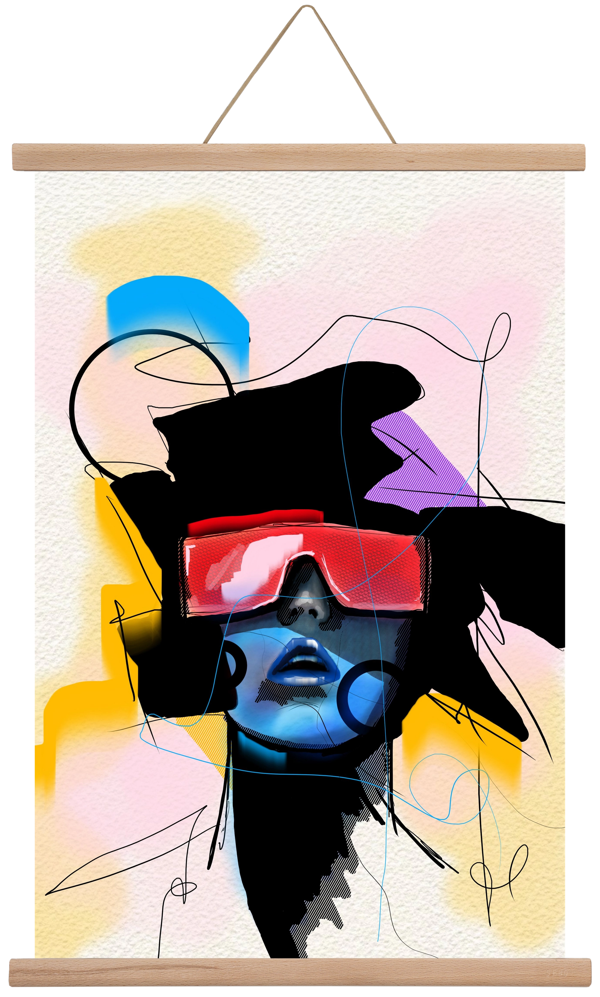 Behind the Visor, 40x60 cm (40x60 cm), Tölgy akasztó