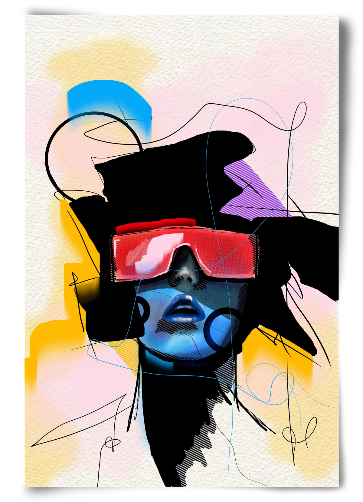 Behind the Visor, 60x90 cm, Keret nélkül