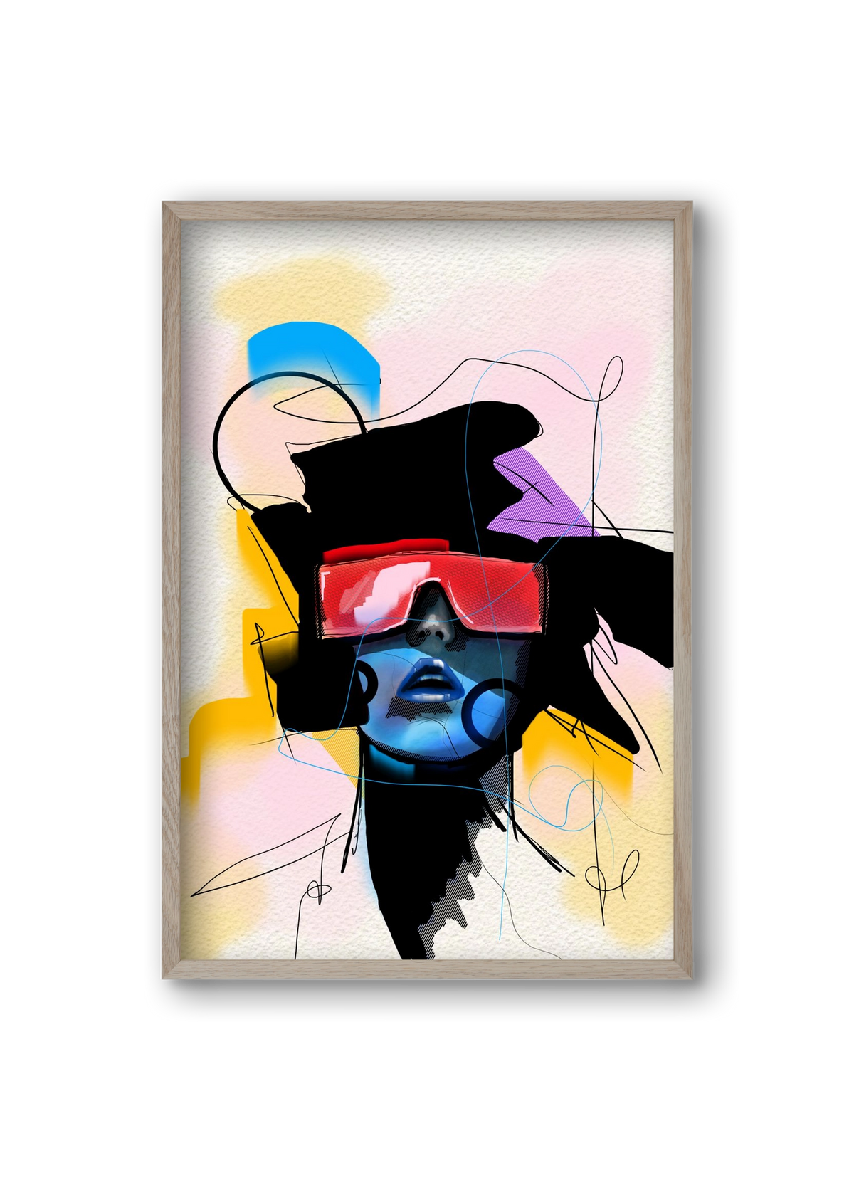 Behind the Visor, 20x30 cm (20x30 cm), Tölgy keret