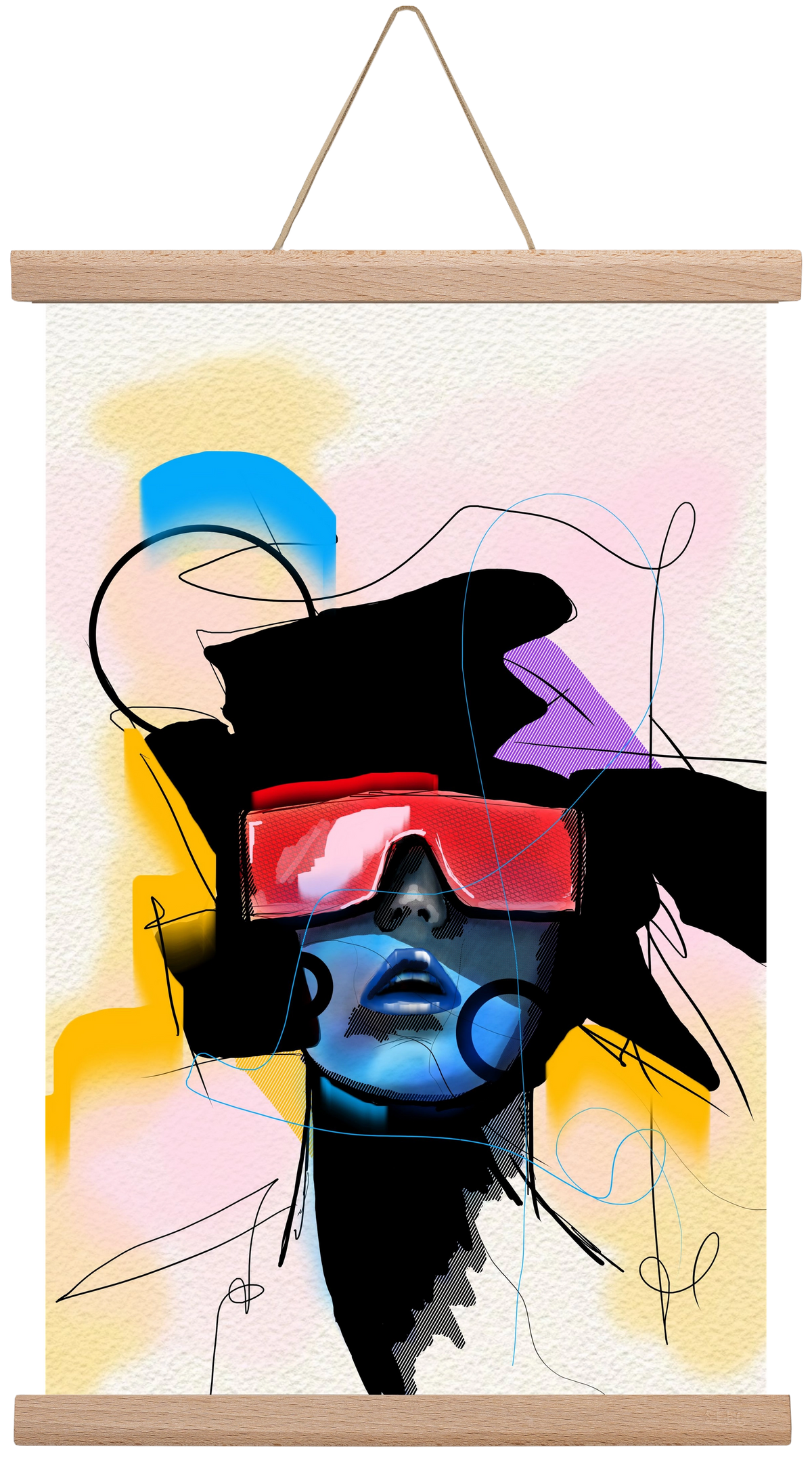 Behind the Visor, 30x45 cm (30x45 cm), Tölgy akasztó