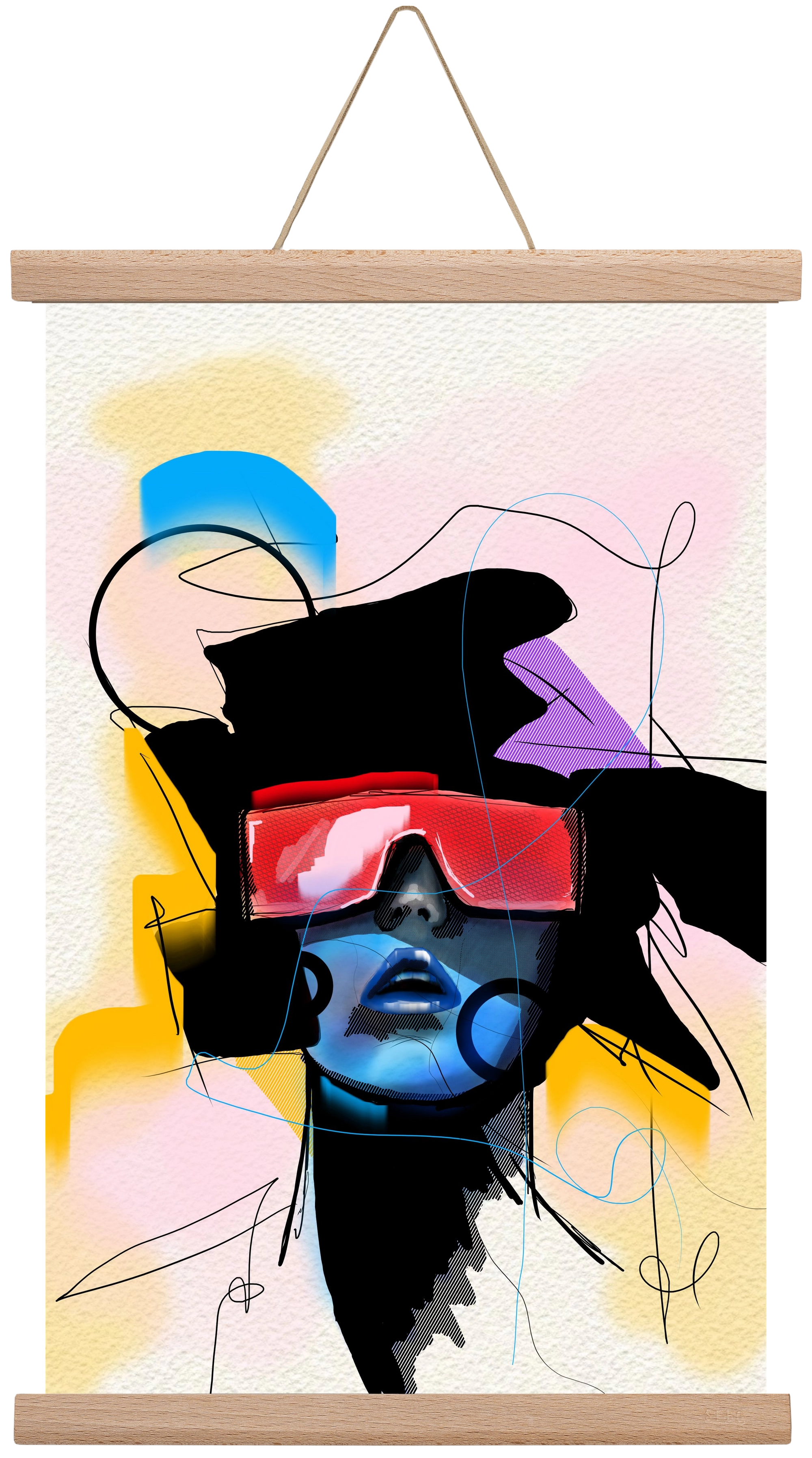 Behind the Visor, 30x45 cm (30x45 cm), Tölgy akasztó