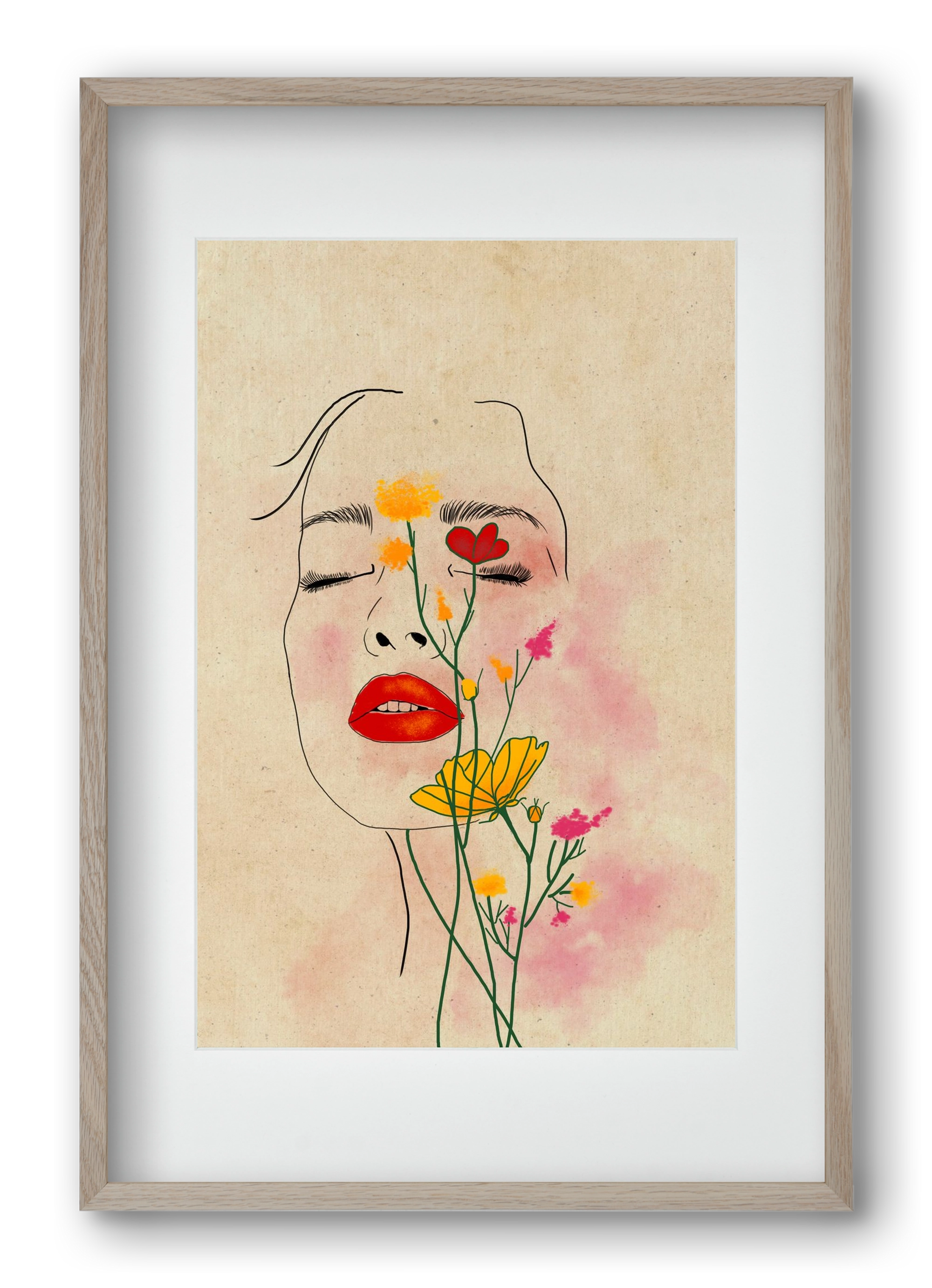 Dream in Bloom, 40x60 cm (30x45 cm), Tölgy keret, paszpartuval