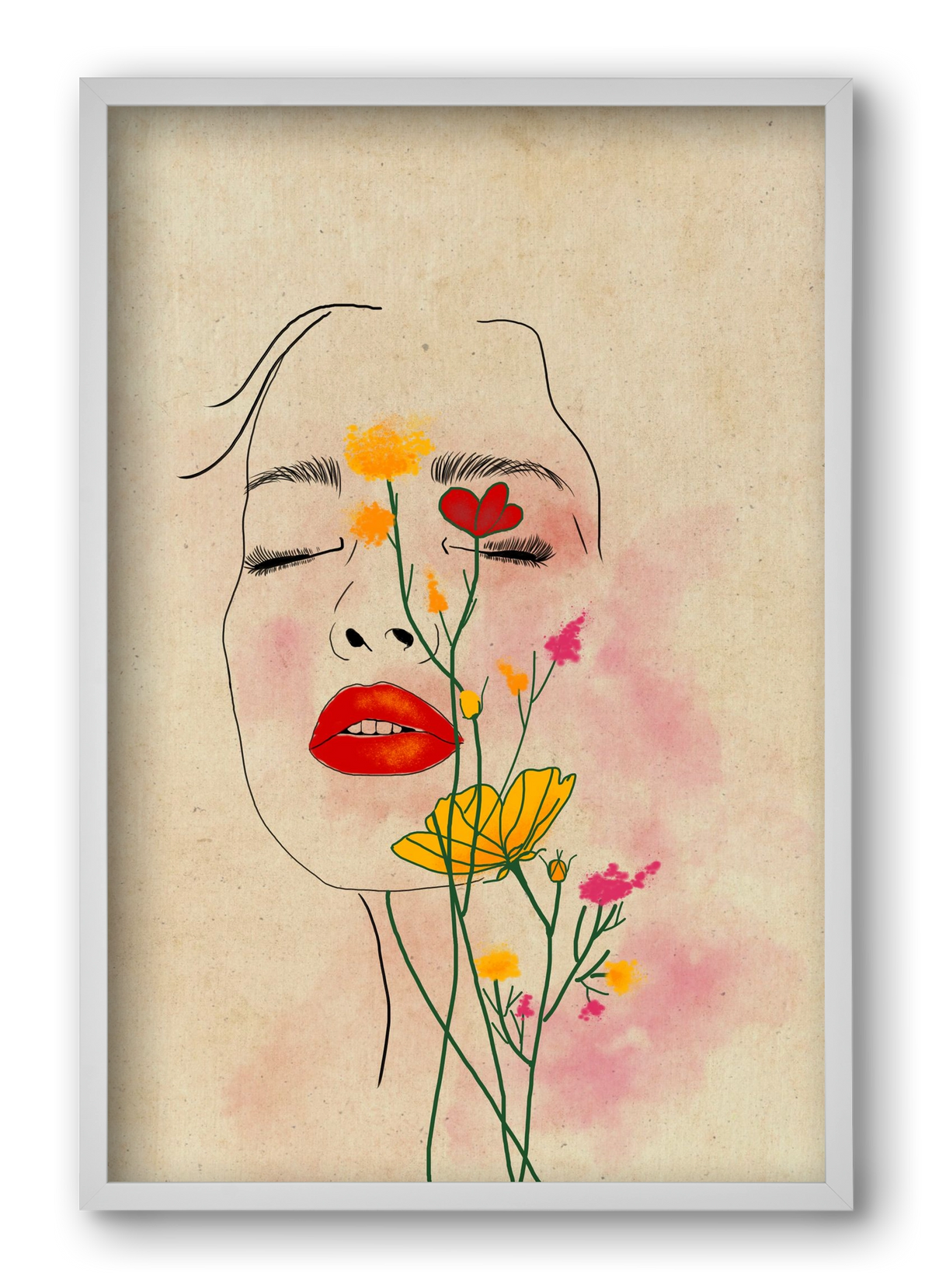 Dream in Bloom, 40x60 cm (40x60 cm), Fehér keret