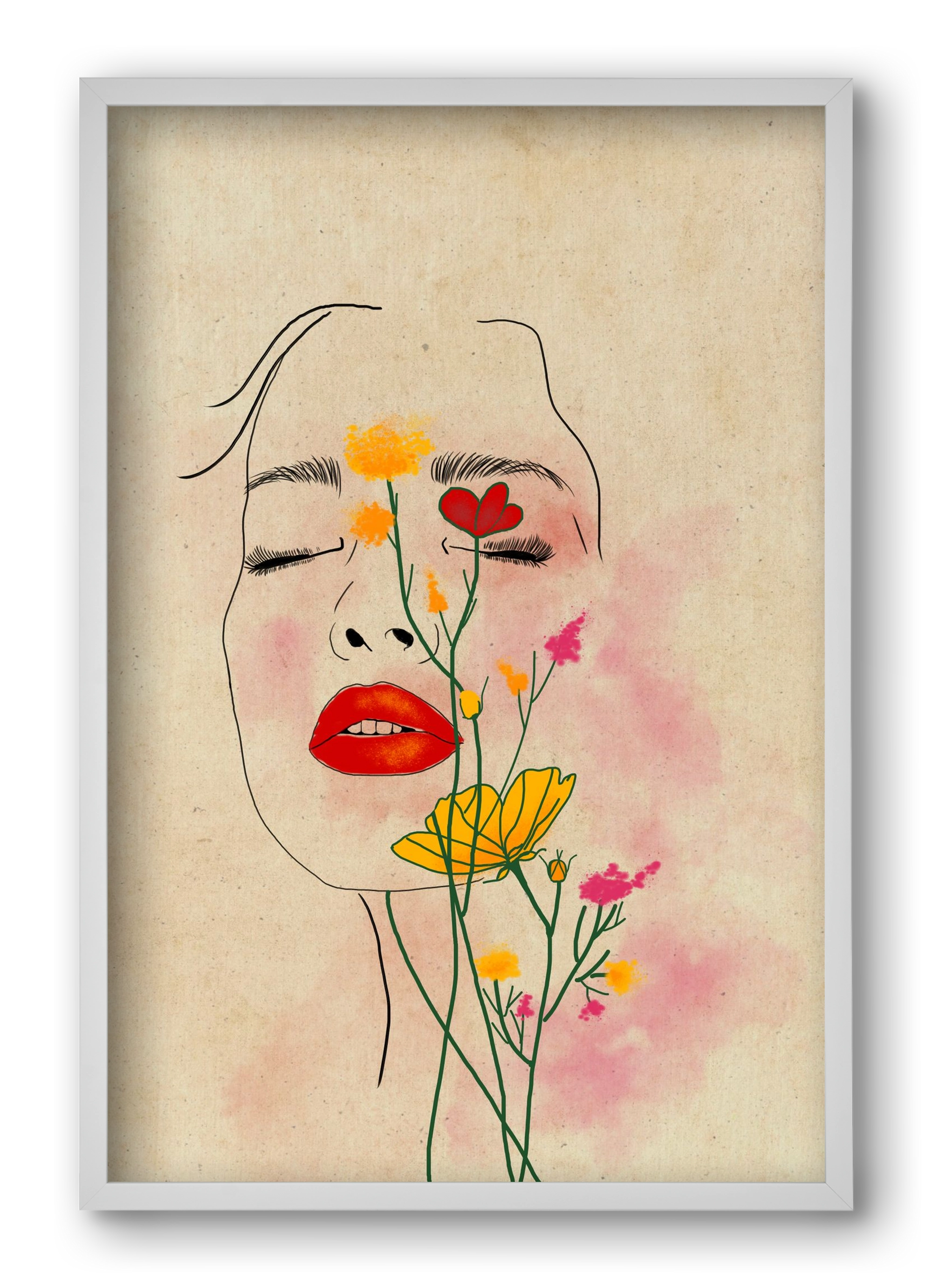Dream in Bloom, 40x60 cm (40x60 cm), Fehér keret